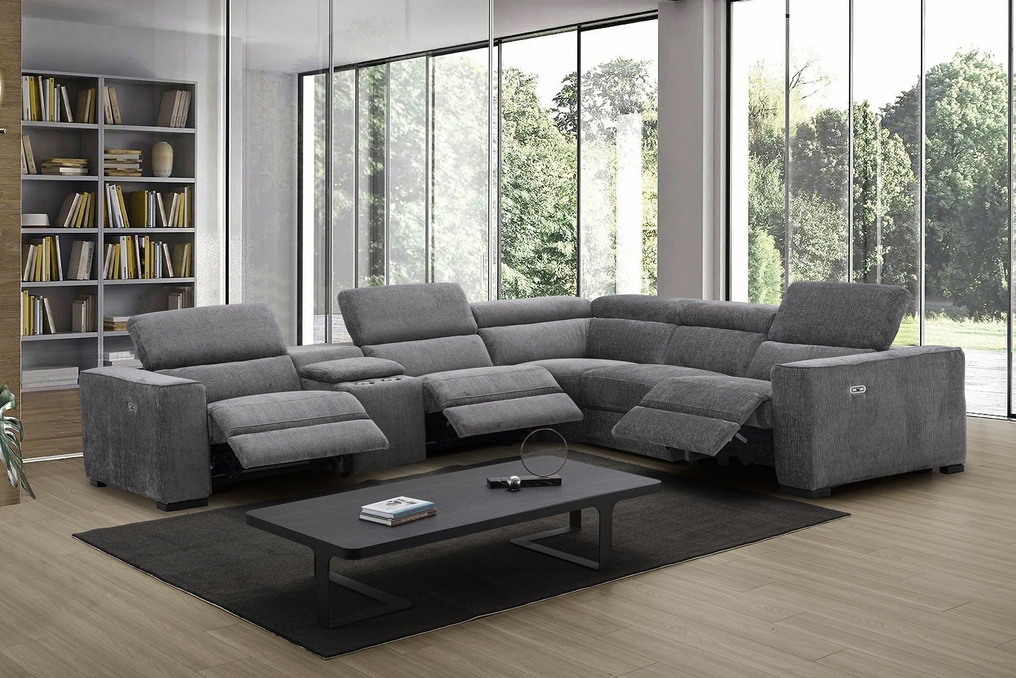 Picasso 6Pc Fabric Motion Sectional J&M