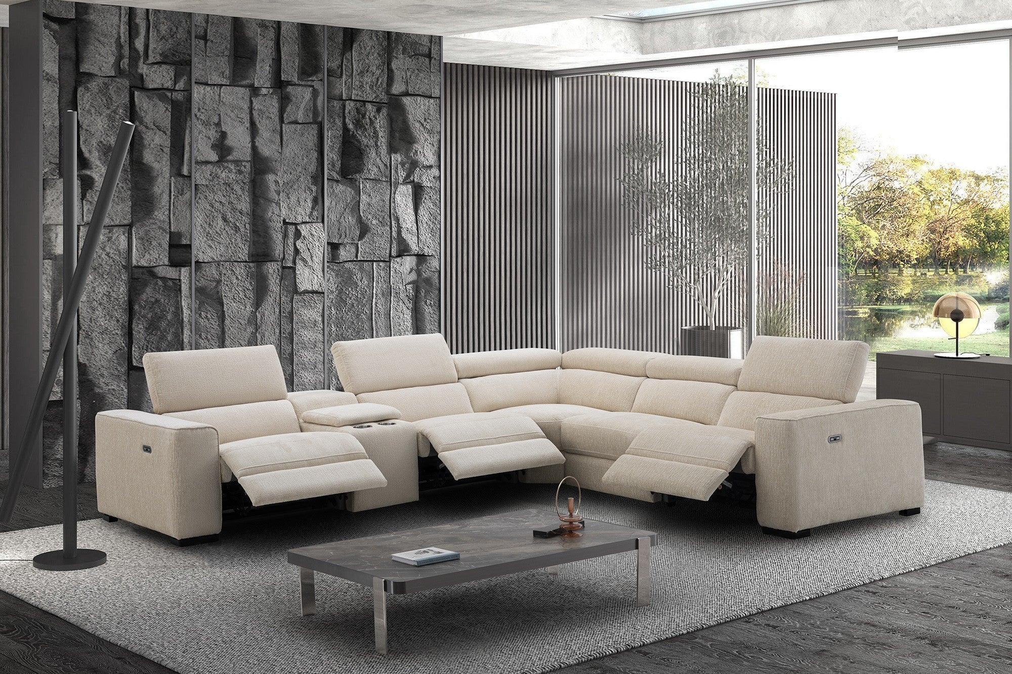 Picasso 6Pc Fabric Motion Sectional J&M