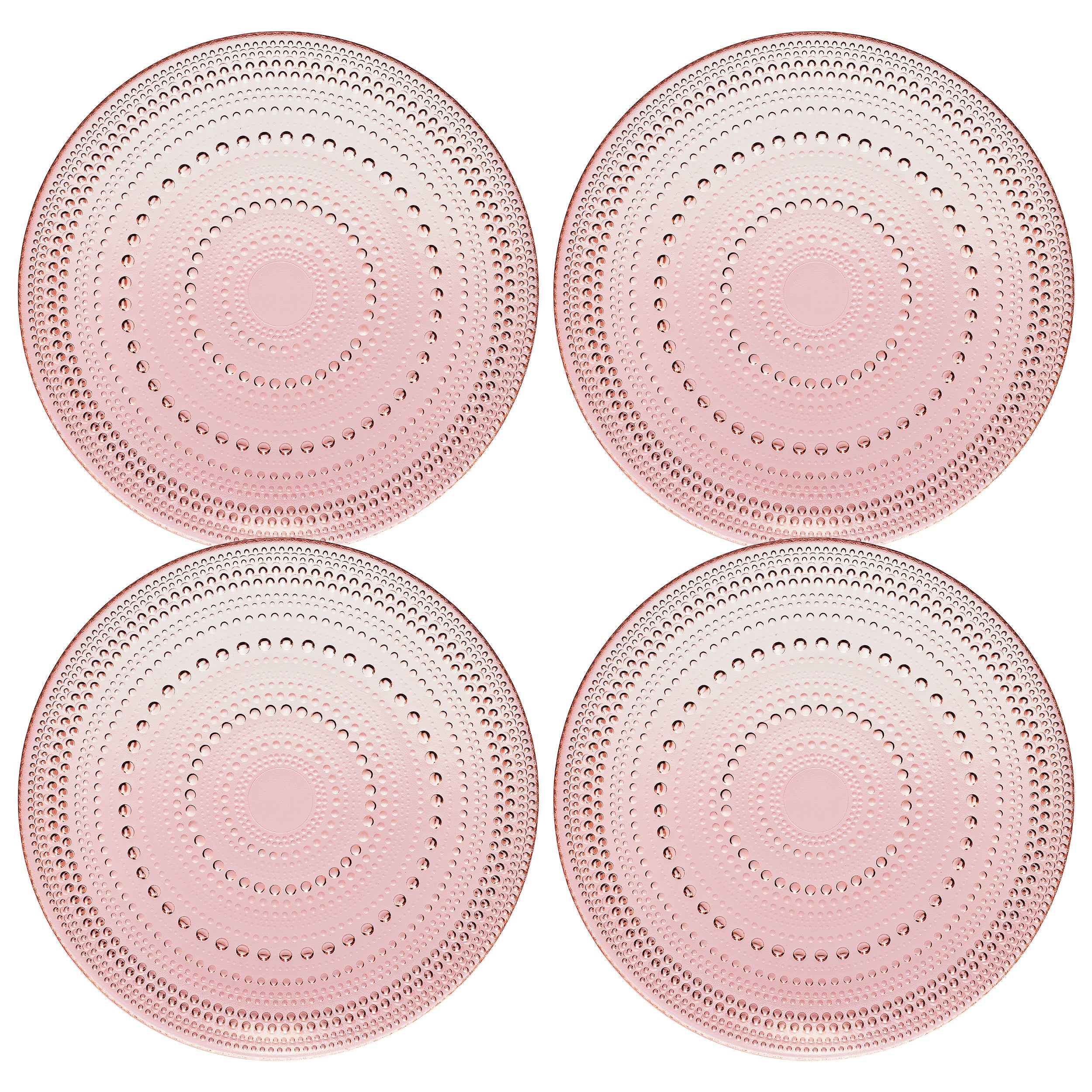 Blush Glass Plate, Set of 4