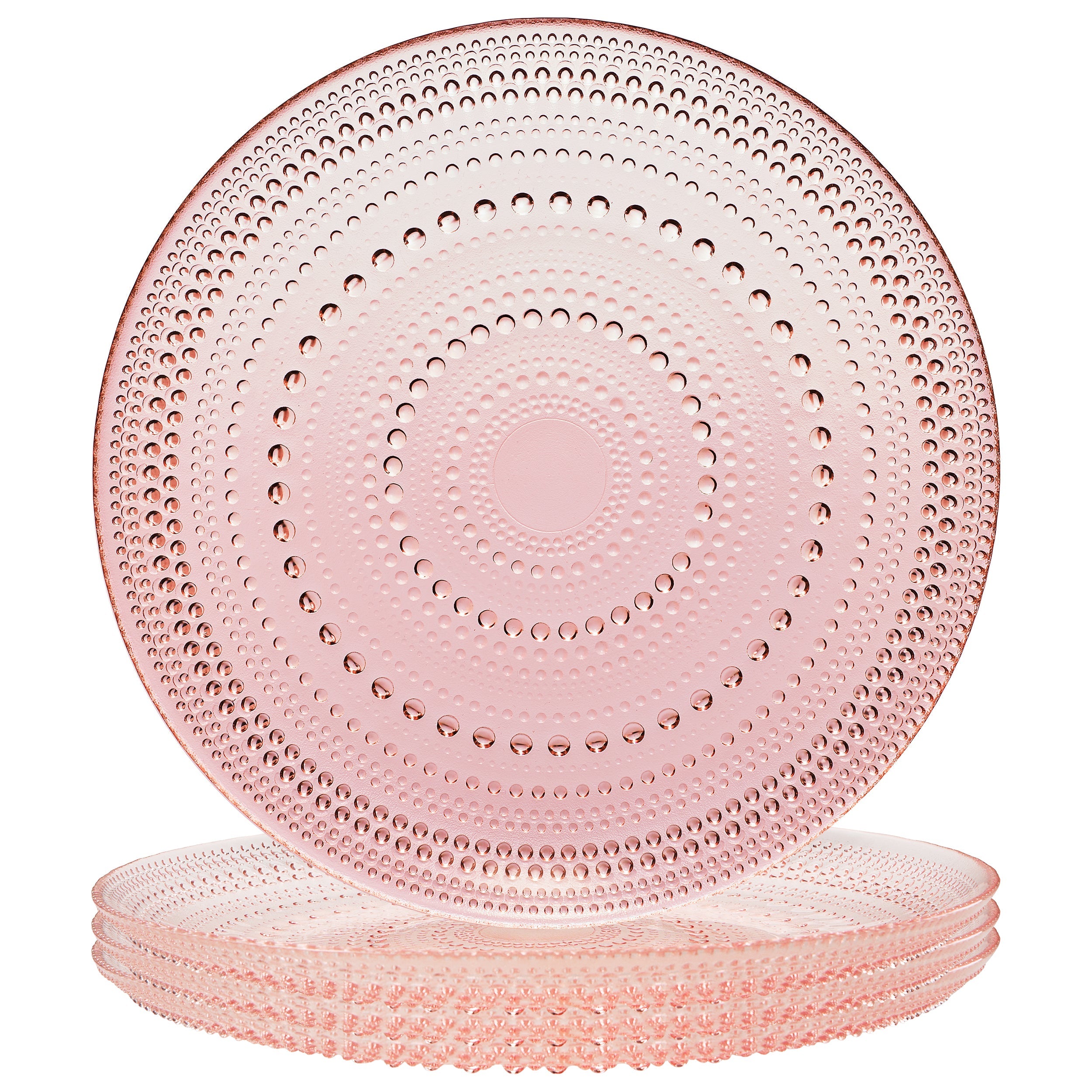 Blush Glass Plate, Set of 4