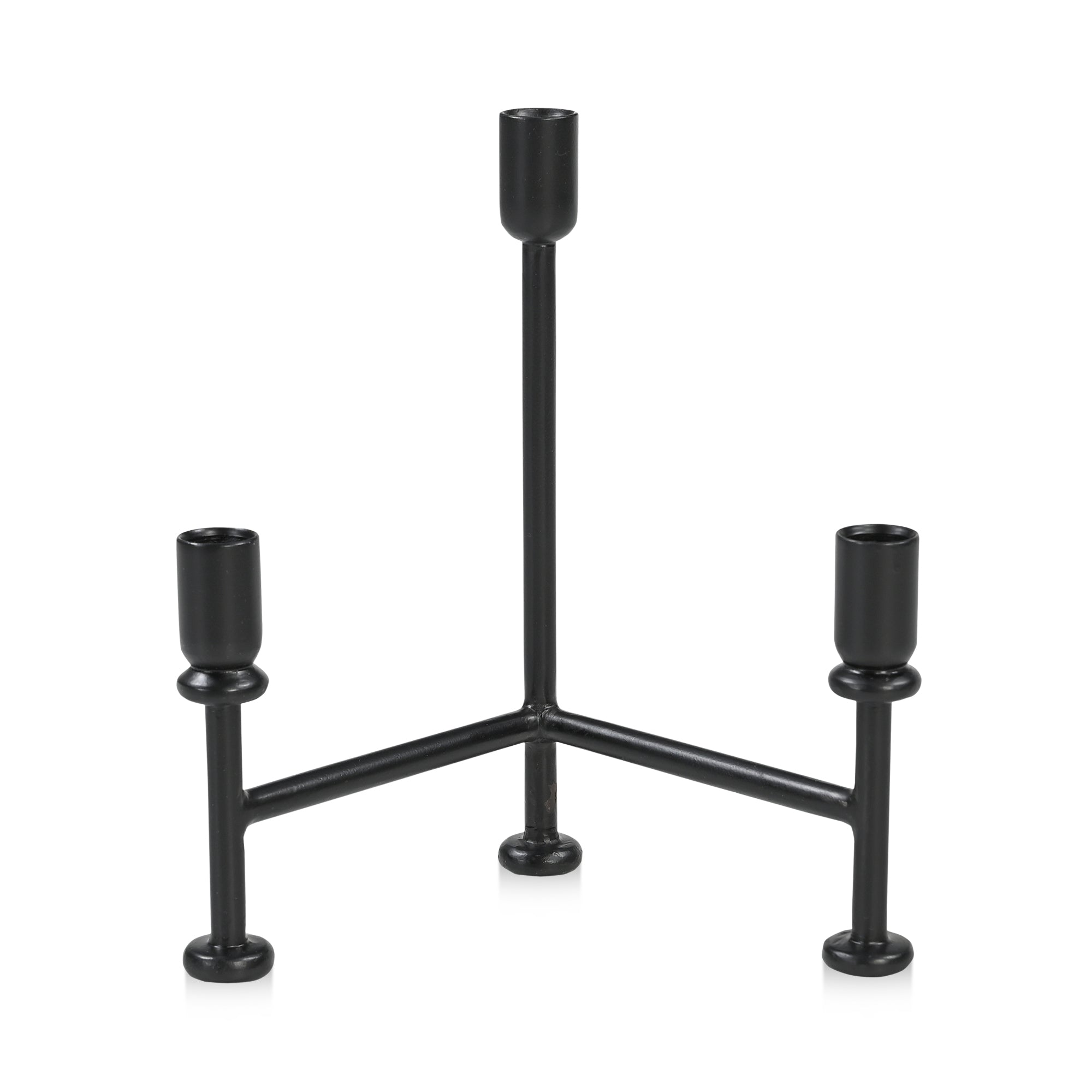 Cicero Candle Holder Black - Moes Home