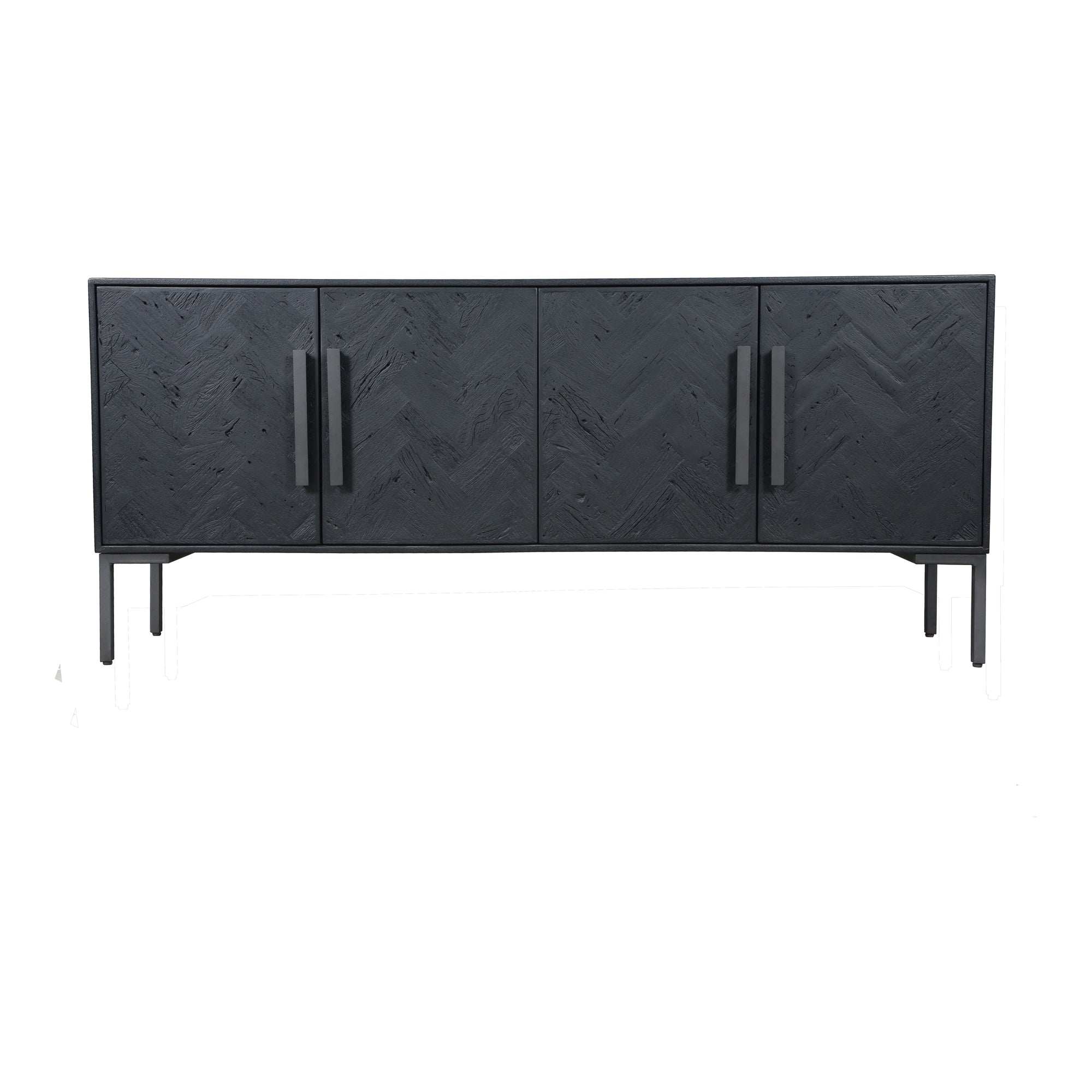 Fishbone Sideboard Black - Moes Home
