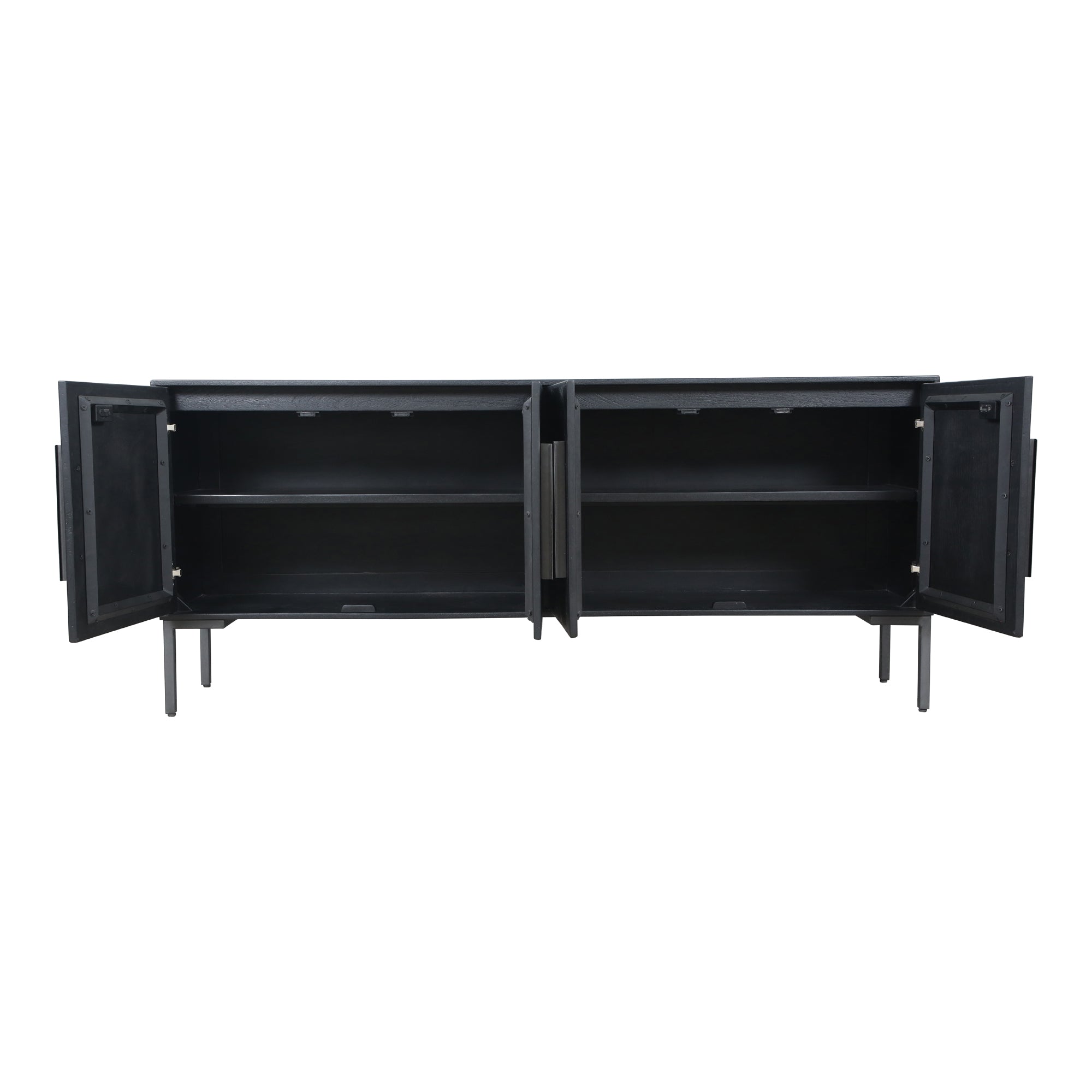 Fishbone Sideboard Black - Moes Home