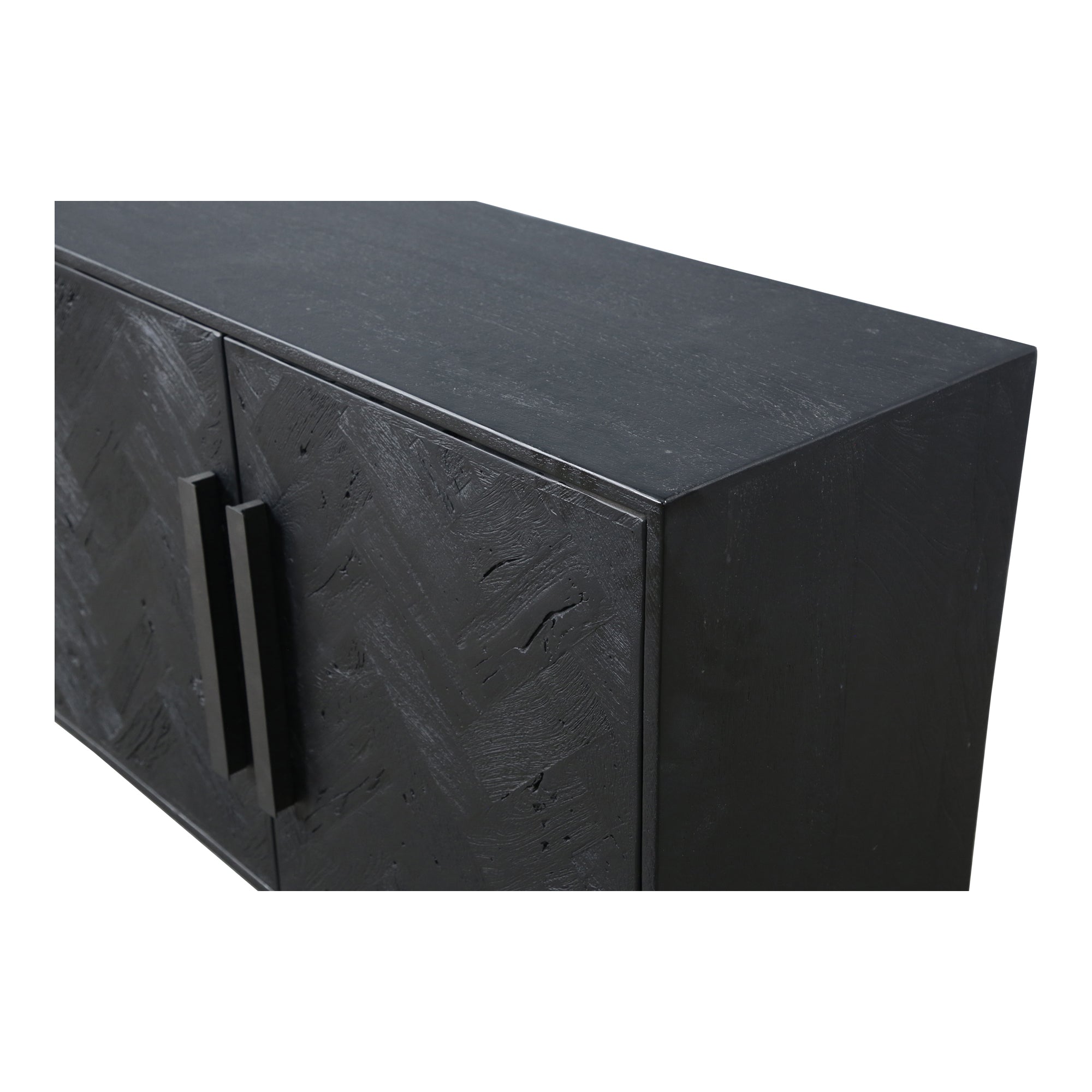 Fishbone Sideboard Black - Moes Home