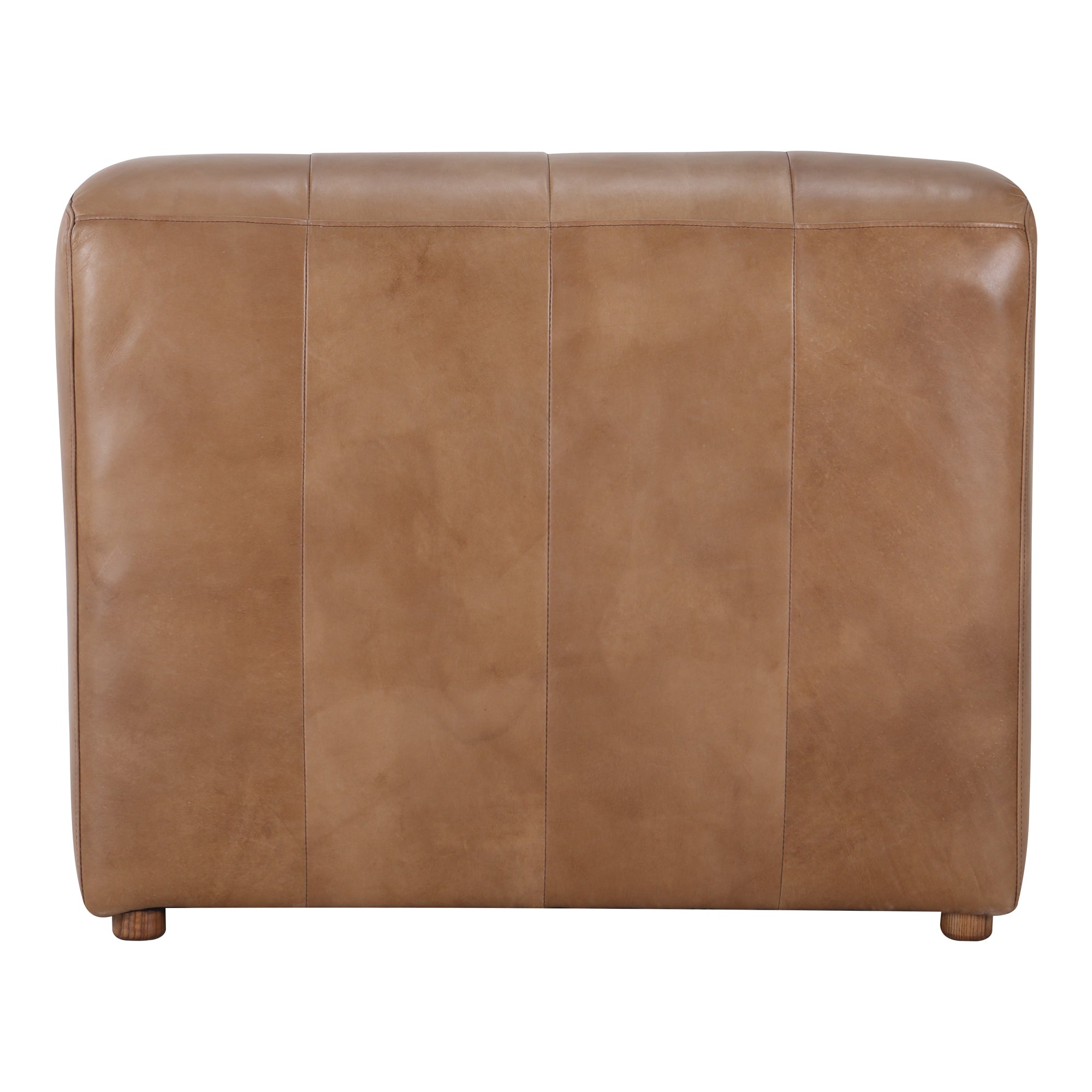 Ramsay Leather Chaise Tan - Moes Home