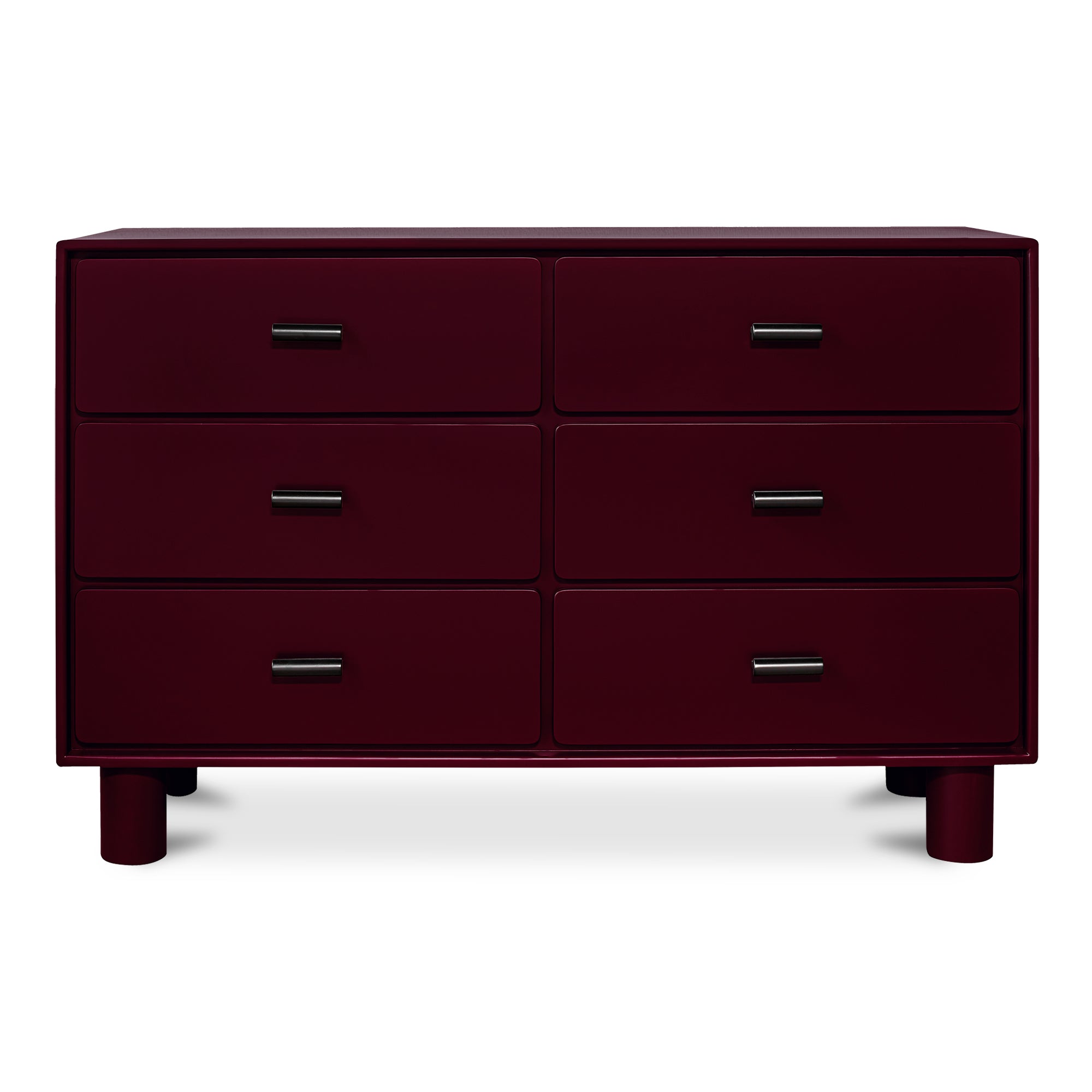 Jolene 6 Drawer Dresser Deep Red - Moes Home