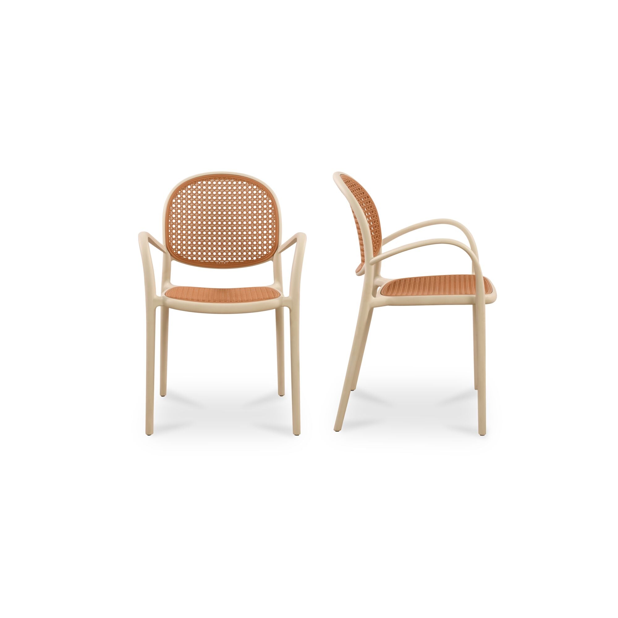 Soren Outdoor Dining Chair White-Set of Two