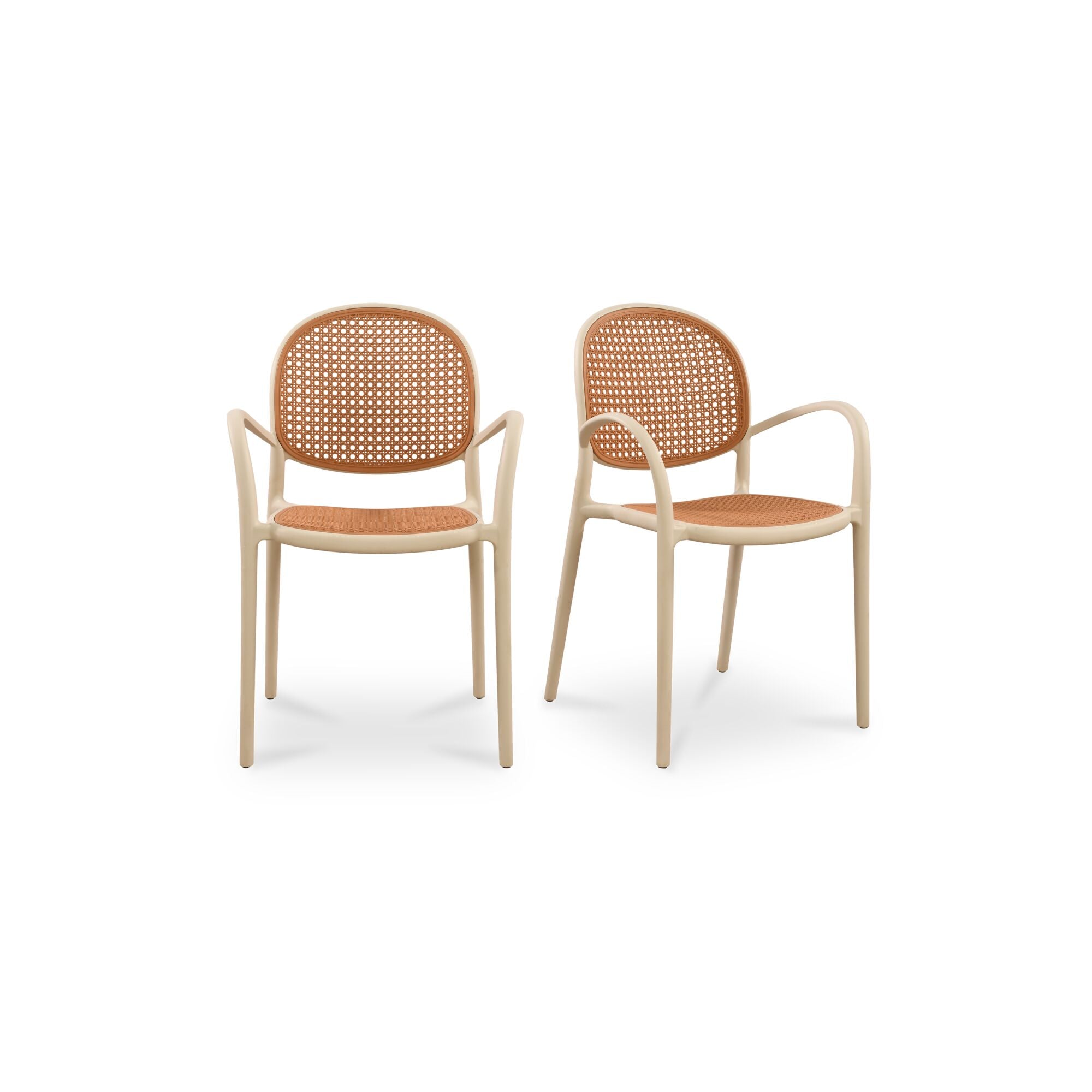 Soren Outdoor Dining Chair White-Set of Two
