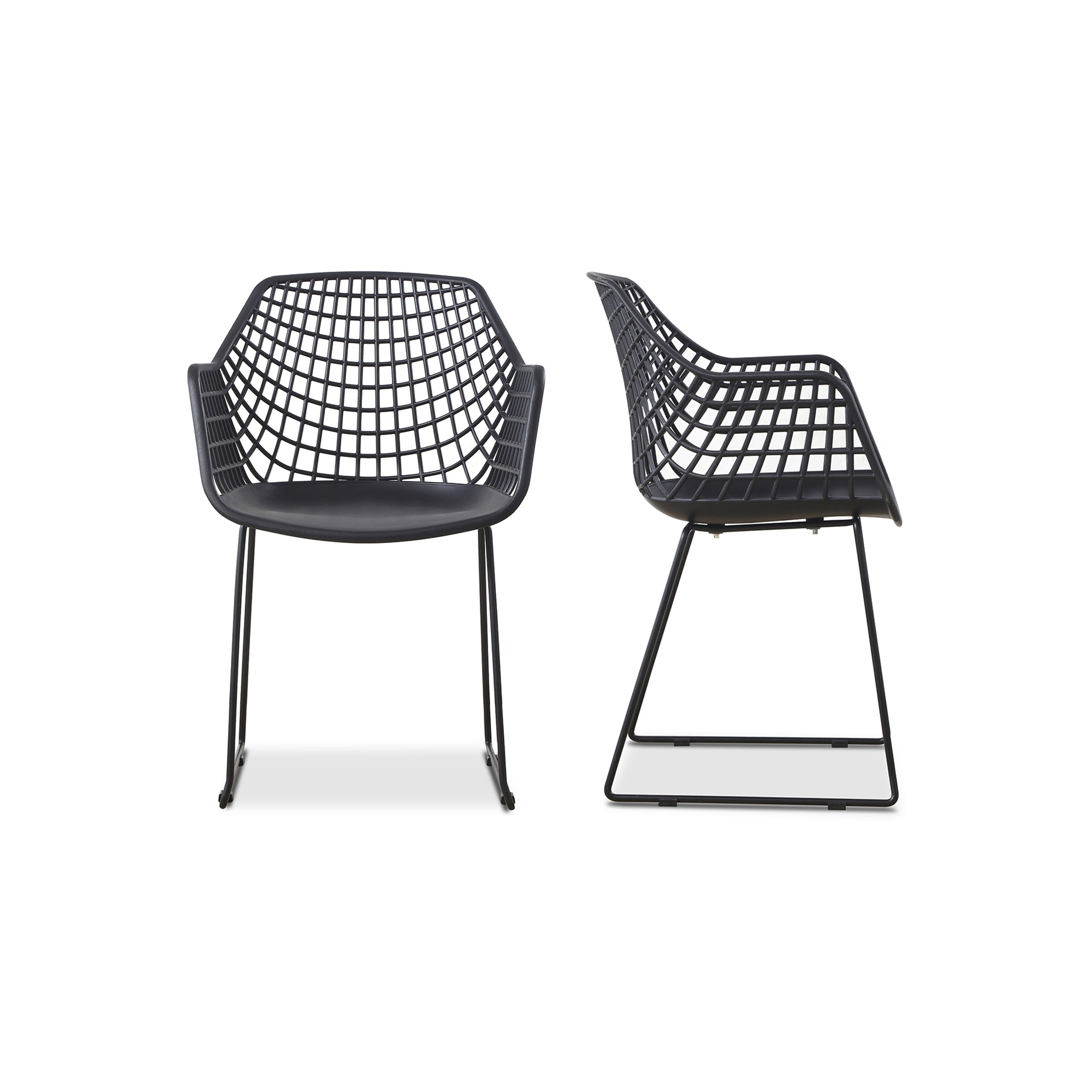 Honolulu Chair Black - Set Of Two - Moes Home