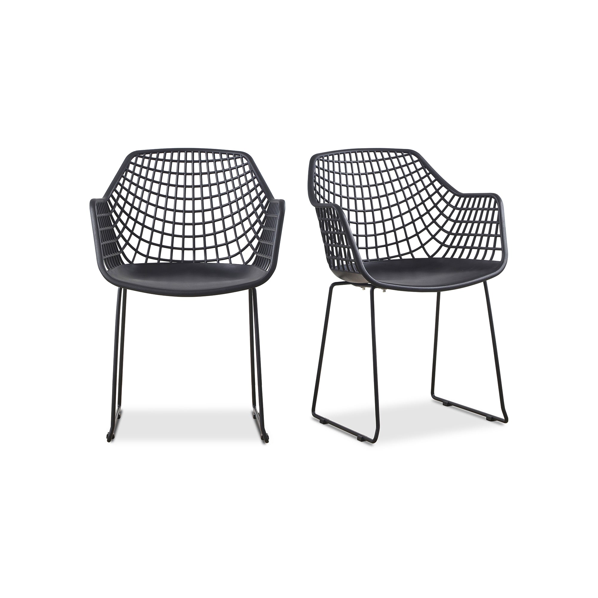 Honolulu Chair Black - Set Of Two - Moes Home