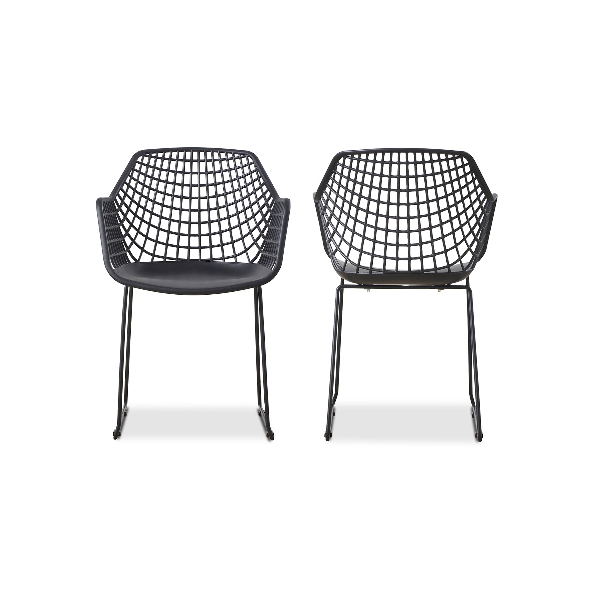 Honolulu Chair Black - Set Of Two - Moes Home