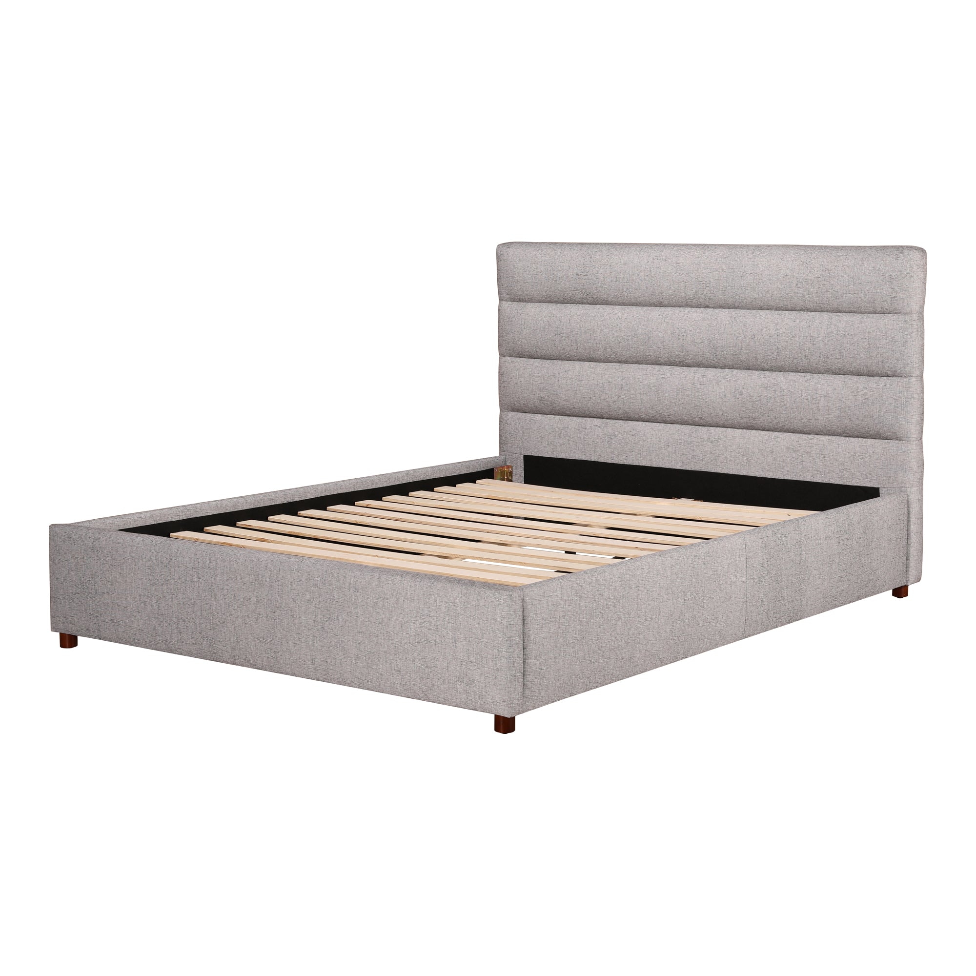 Takio Queen Bed Light Grey - Moes Home