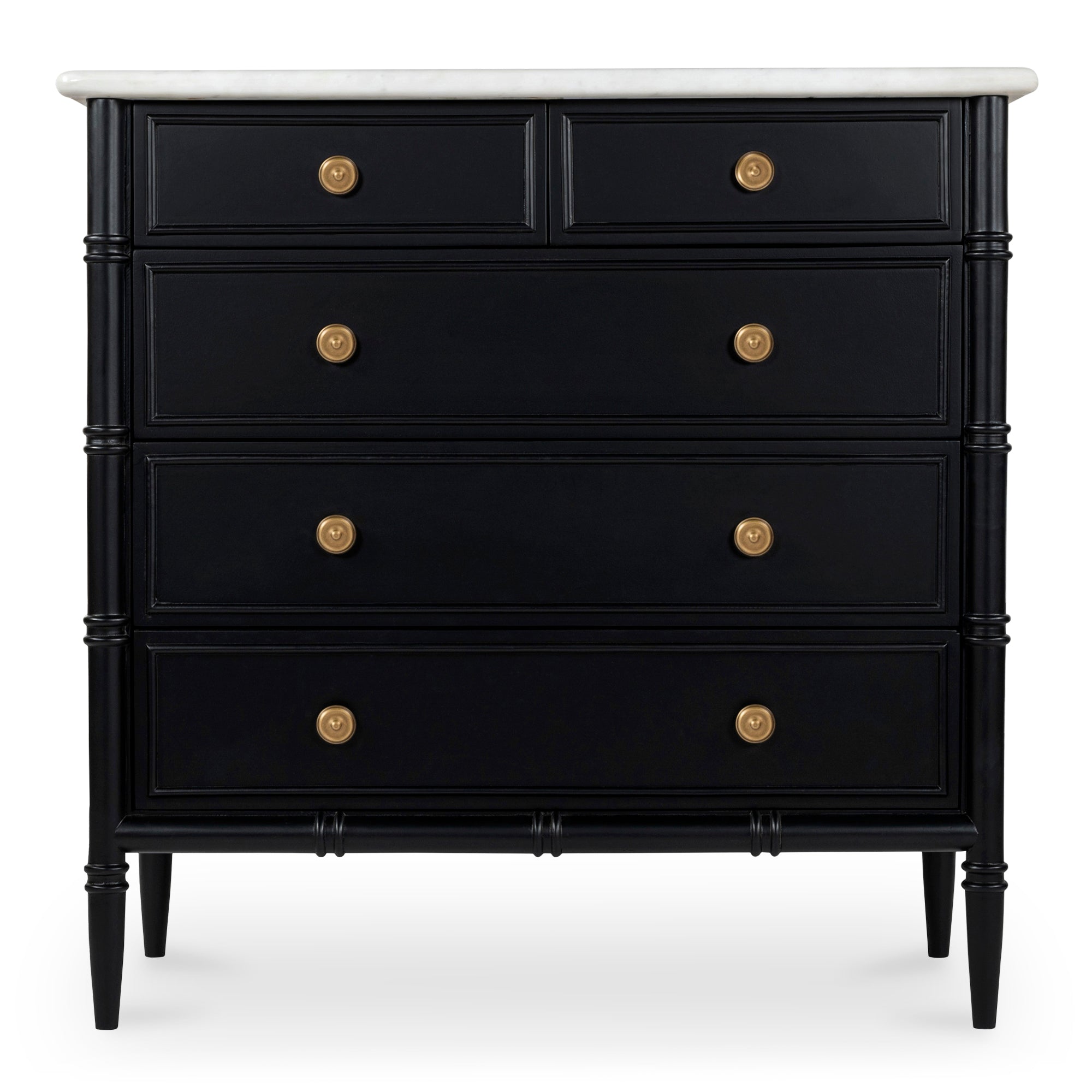 Eleanor 5 Drawer Chest Black - Moes Home