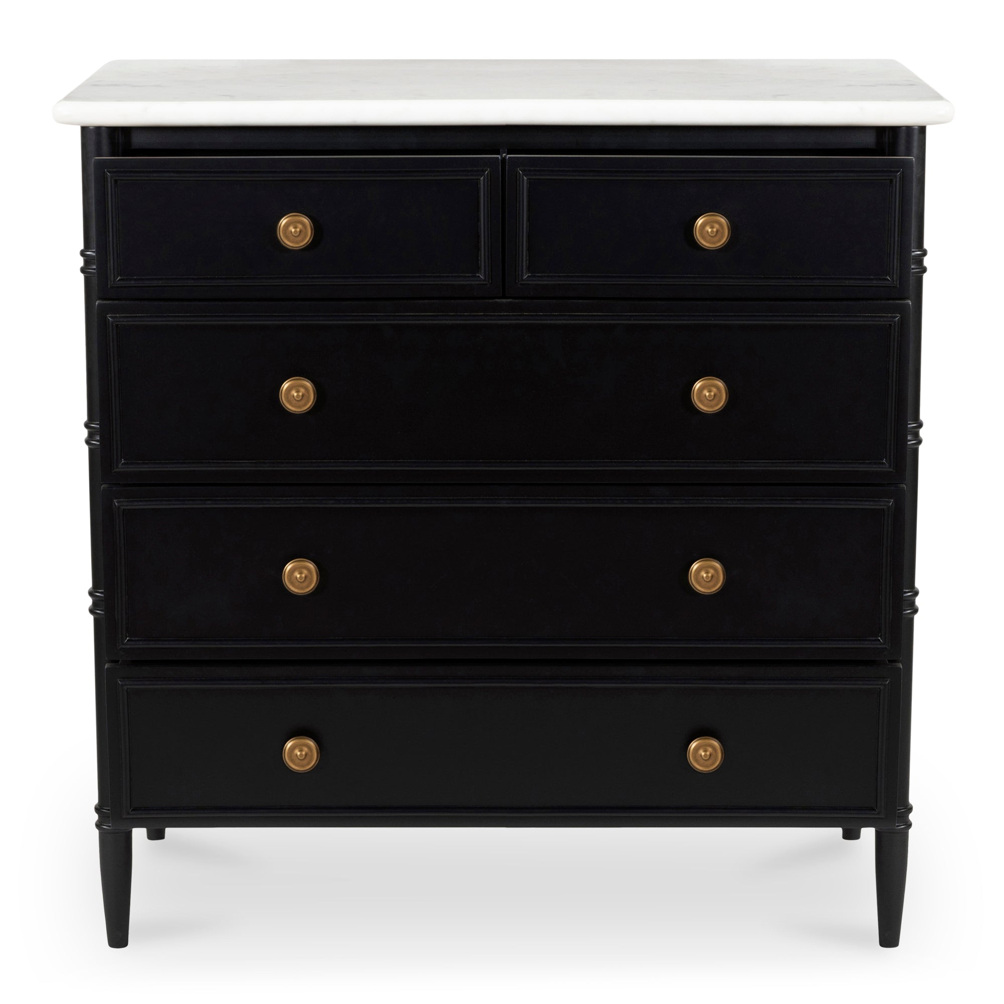 Eleanor 5 Drawer Chest Black - Moes Home