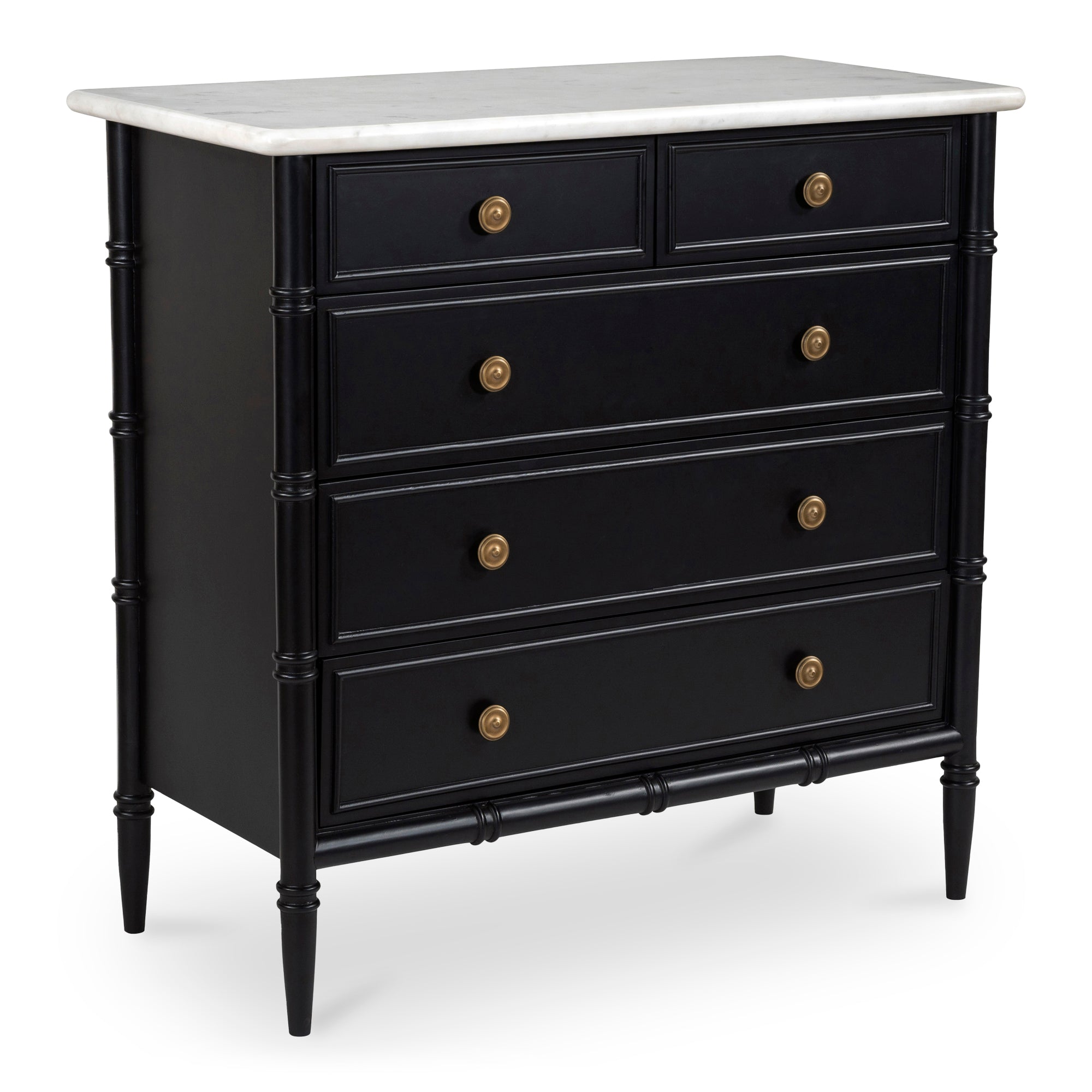 Eleanor 5 Drawer Chest Black - Moes Home