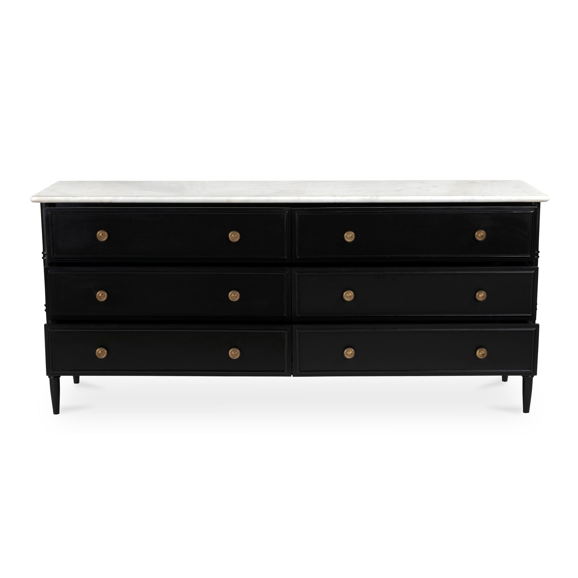 Eleanor 6 Drawer Dresser Black - Moes Home