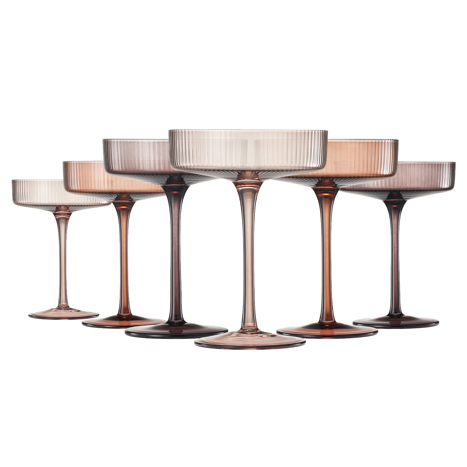 Venus Champagne Coupe Cocktail Glassware, Set of 6