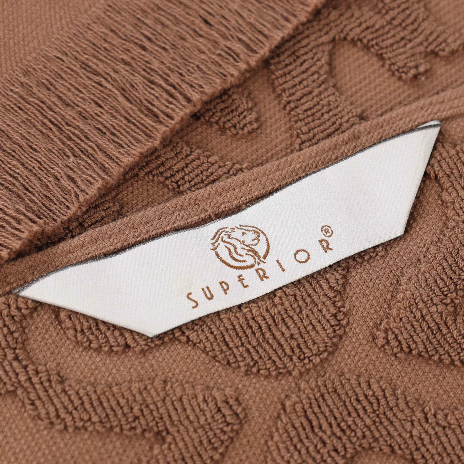 Cotton Geometric Jacquard Absorbent Bath Towel Set of 3 - Bath Towel by Superior Brand