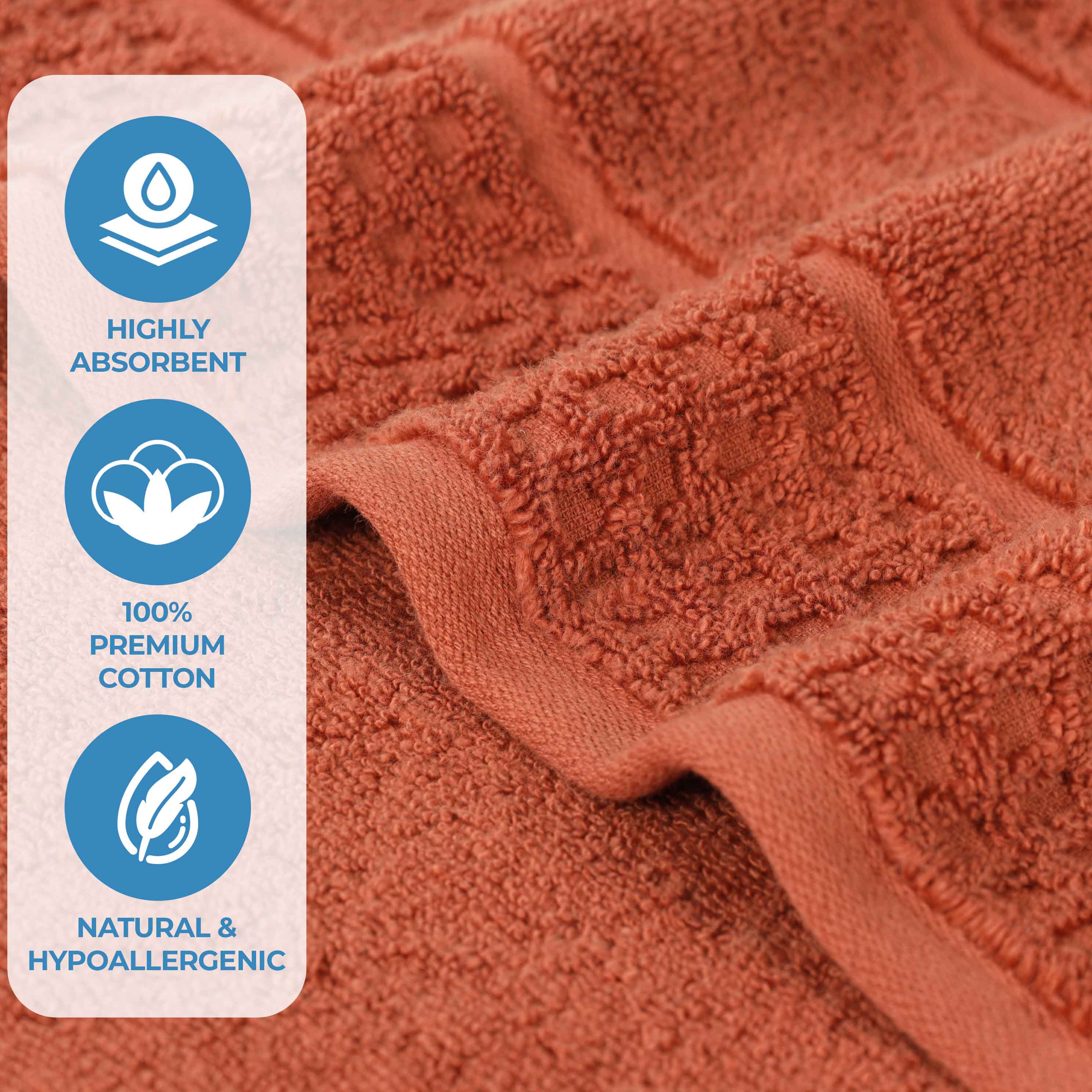 Napa Zero Twist Cotton Solid Waffle Honeycomb Bath Towel Set of 3 - Bath Towel by Superior Brand