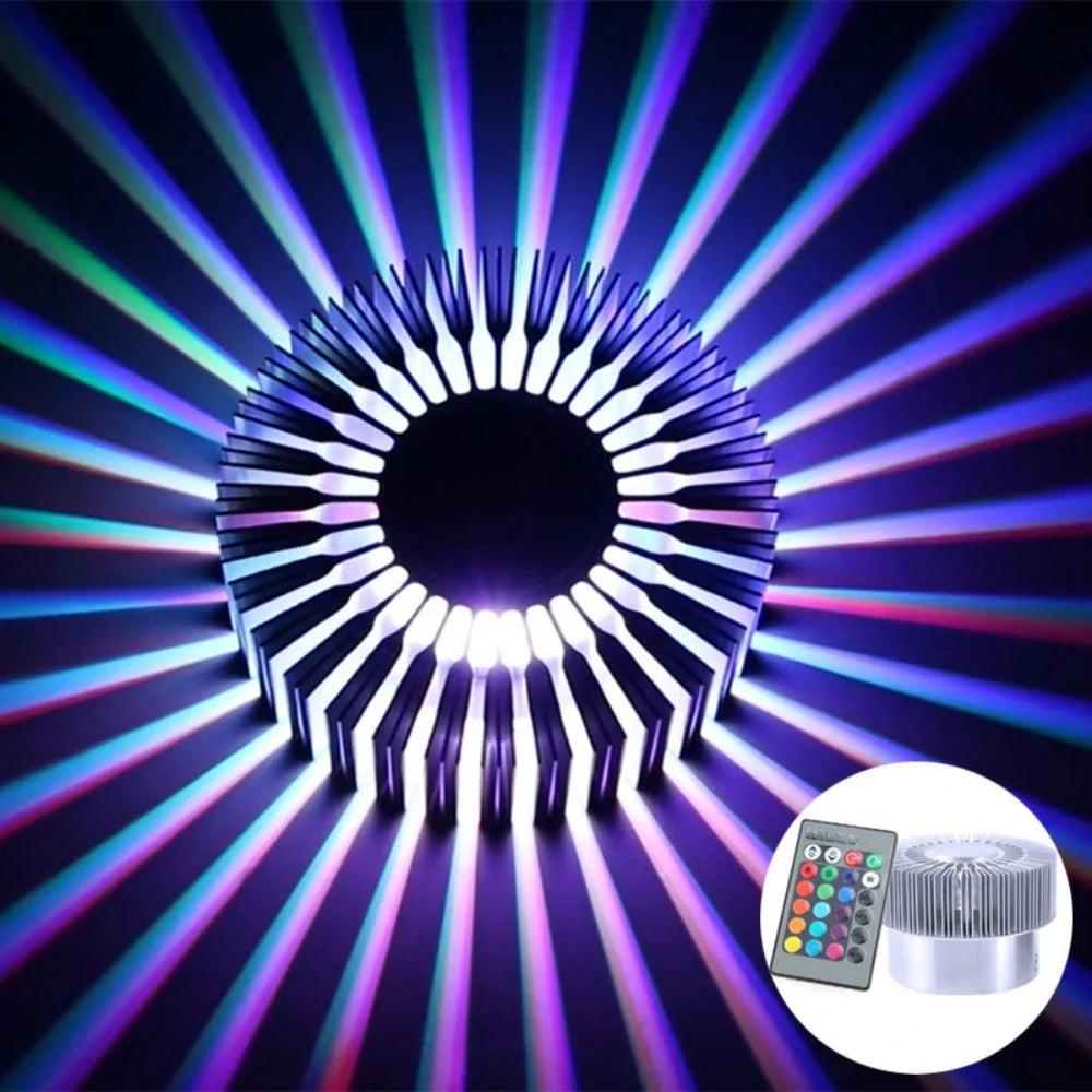 Sunflower LED Wall Lamp RGB Projection Corridor Indoor Creative Light 3W