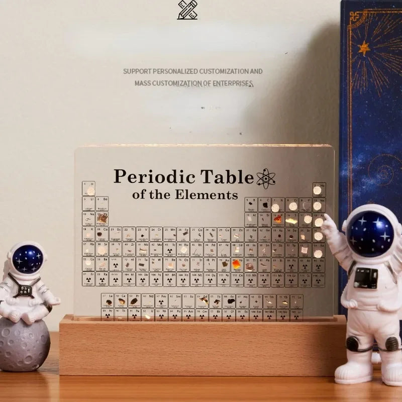 Acrylic Periodic Table Figurine – Mendeleev Science Desk Ornament Room Decor