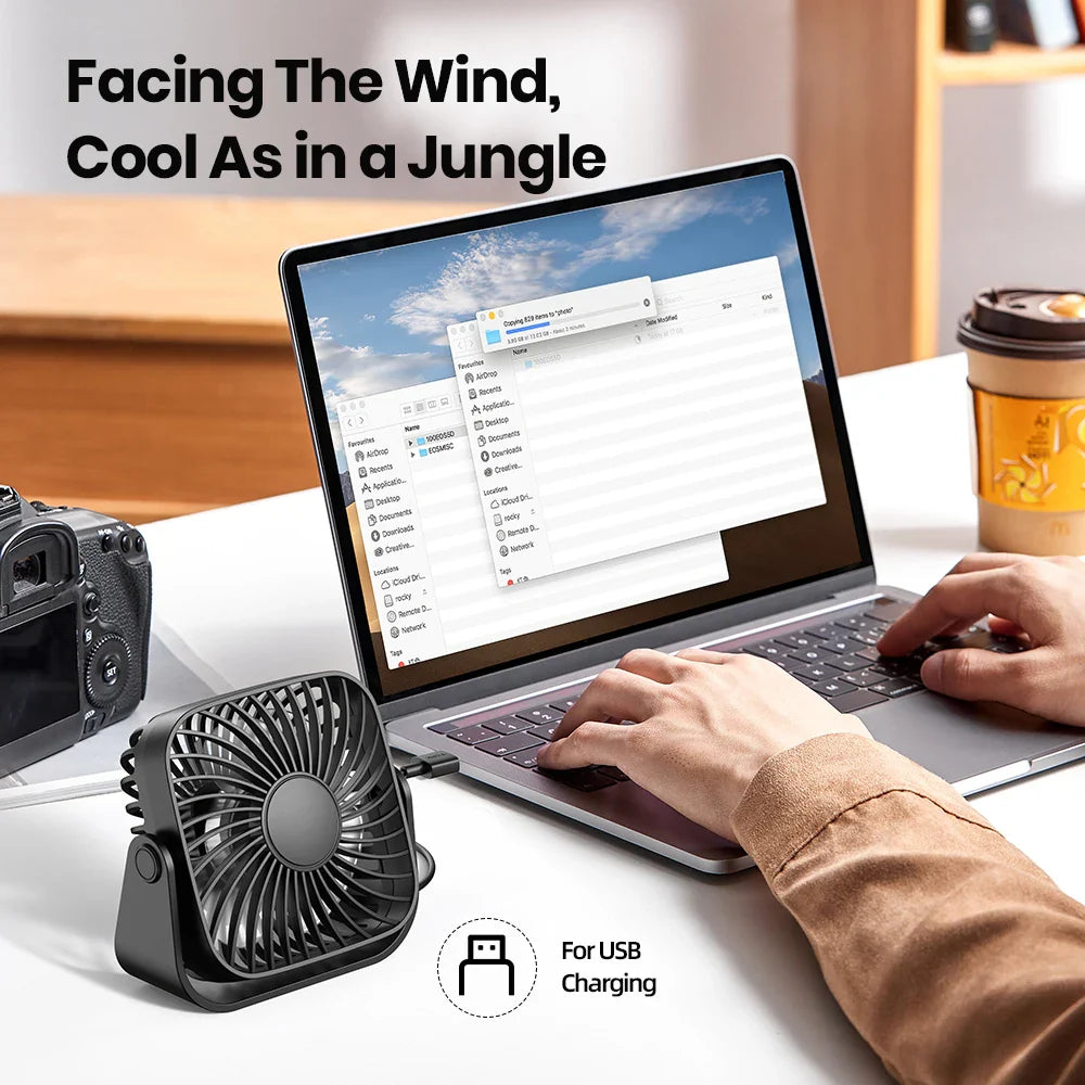 USB Powered Handheld Fan 5V Plug-In Portable Cooling Fan