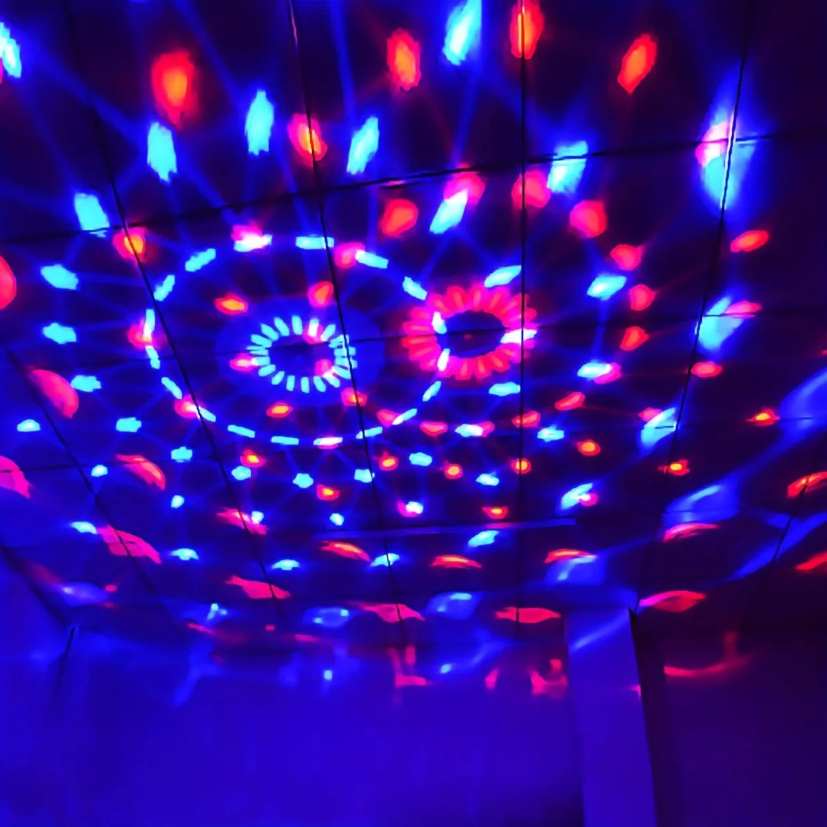 Sound Activated Rotating Disco Ball Light RGB LED Party Stage Lamp for Home