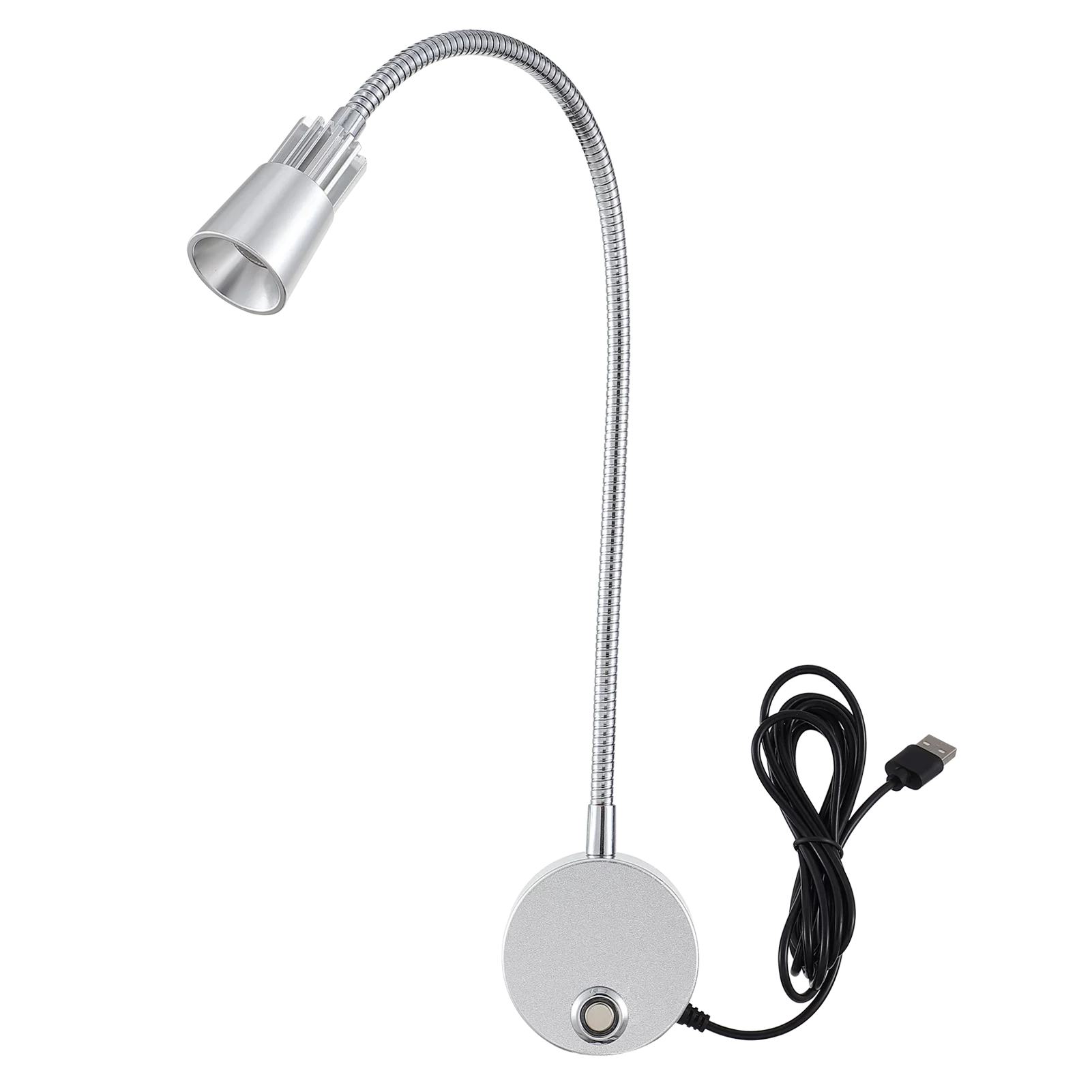 USB Wall Reading Lamp Dimmable Gooseneck Bedside Light 3CCT CRI98