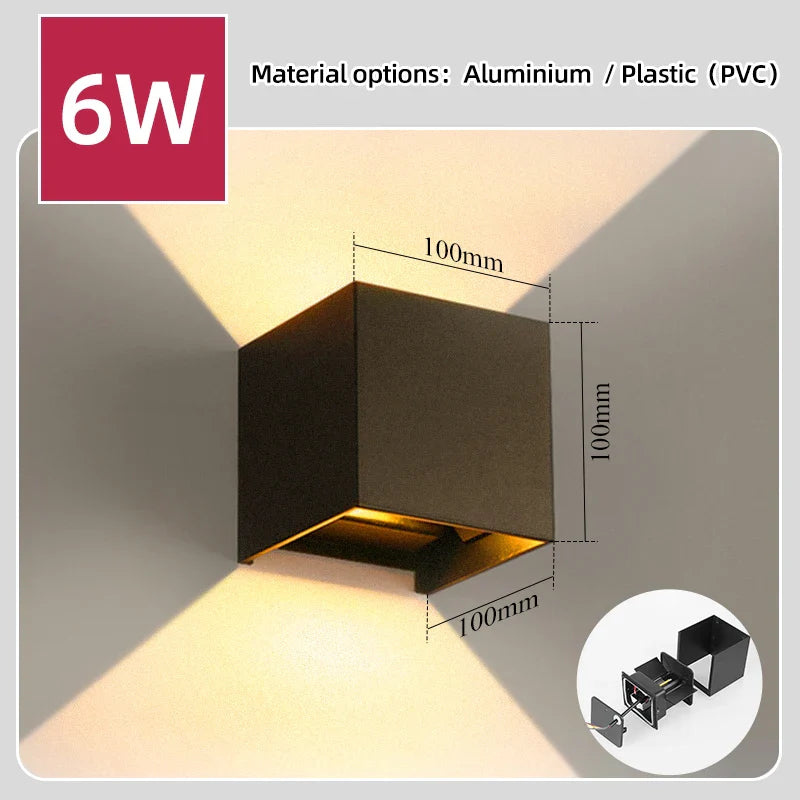 IP65 LED Wall Light – Outdoor Waterproof Aluminum Sconce for Porch, Garden & Bedroom