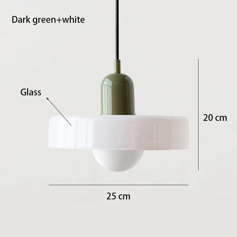 Nordic Bauhaus Glass Chandelier – Retro Dining Room Pendant Light for Living Room