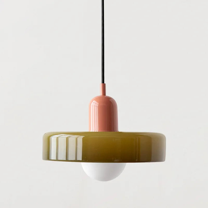 Nordic Bauhaus Glass Chandelier – Retro Dining Room Pendant Light for Living Room
