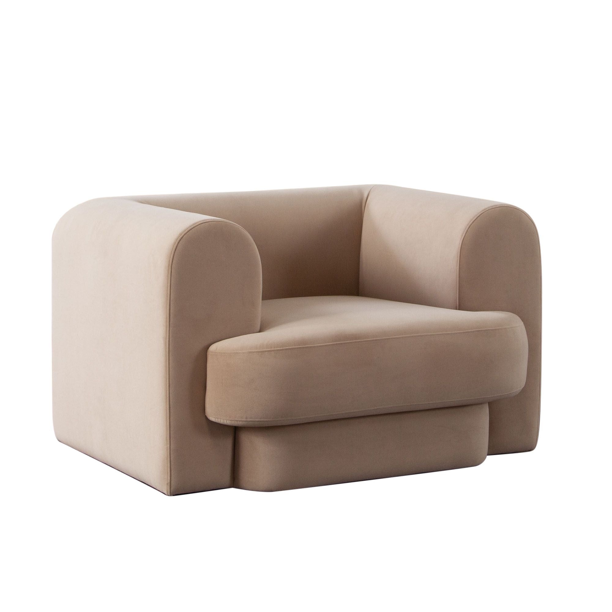 Form Camel Performance Velvet Chair