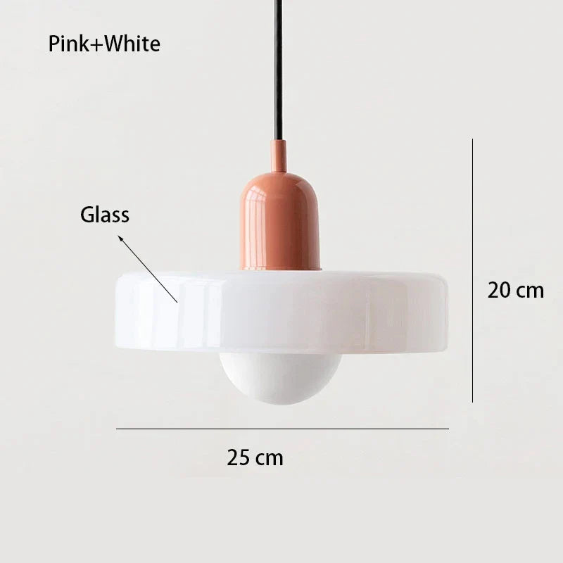 Nordic Bauhaus Glass Chandelier – Retro Dining Room Pendant Light for Living Room