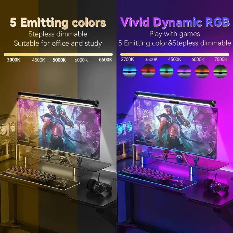 LED Monitor Light Bar USB Stepless Dimming Desk Lamp Screen Backlight Office