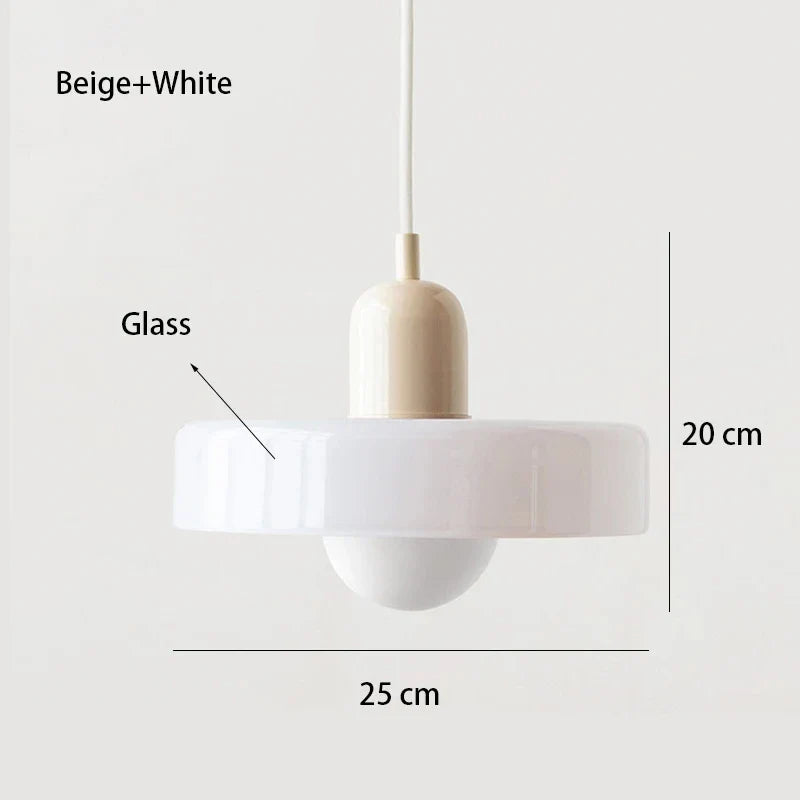 Nordic Bauhaus Glass Chandelier – Retro Dining Room Pendant Light for Living Room
