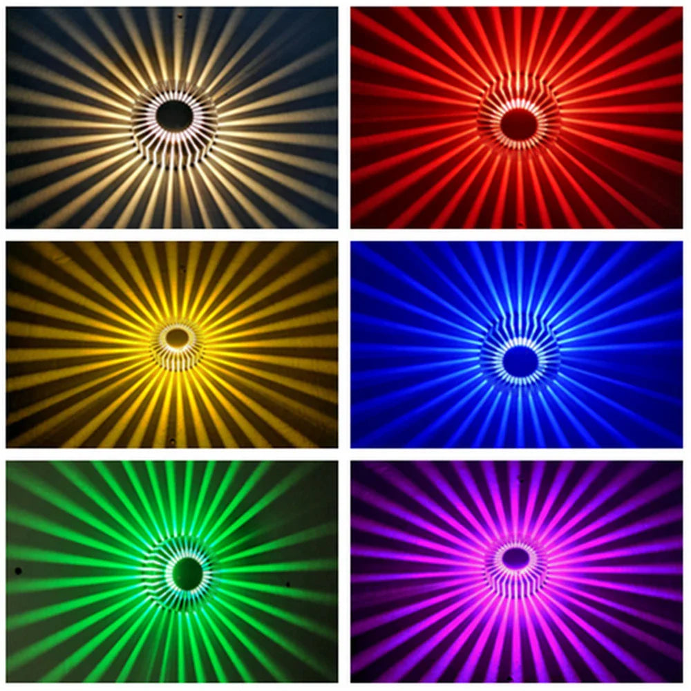 Sunflower LED Wall Lamp RGB Projection Corridor Indoor Creative Light 3W