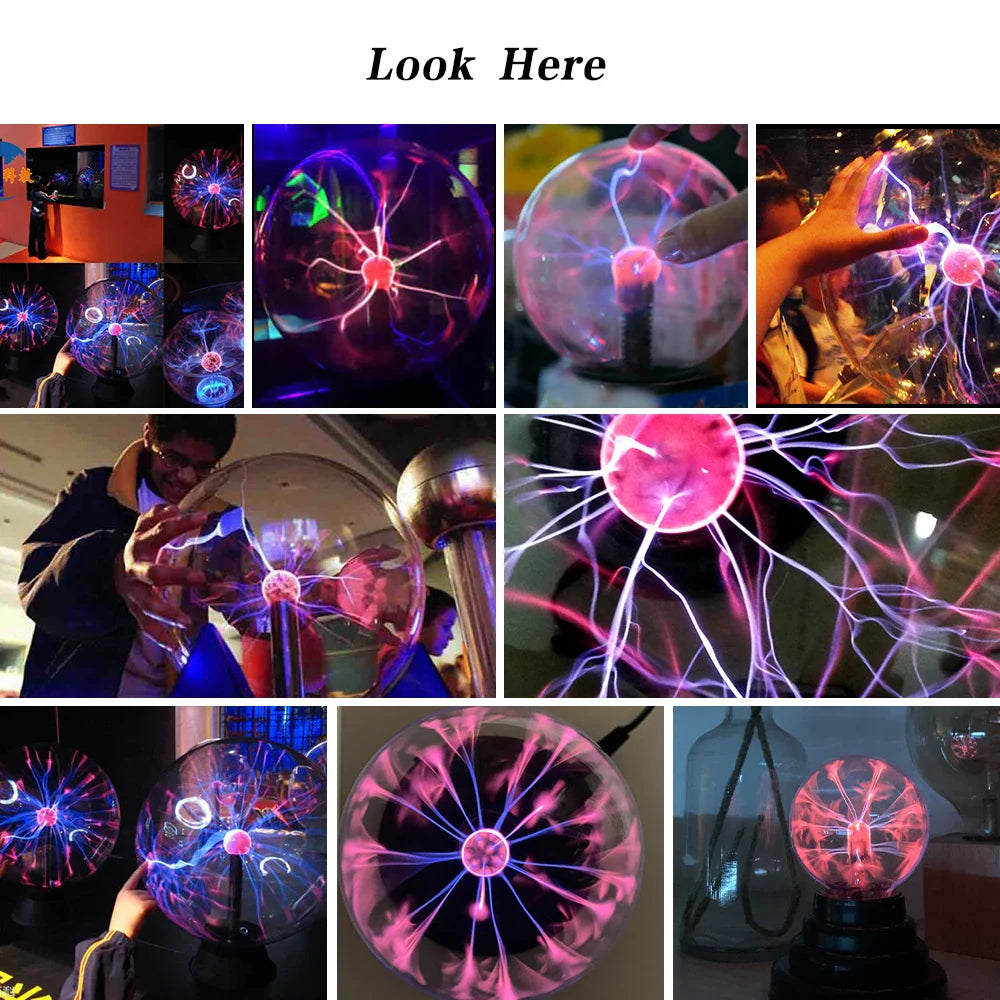 Magic Crystal Plasma Ball Lamp – LED Night Light for Kids, Bedroom & Novelty Decor