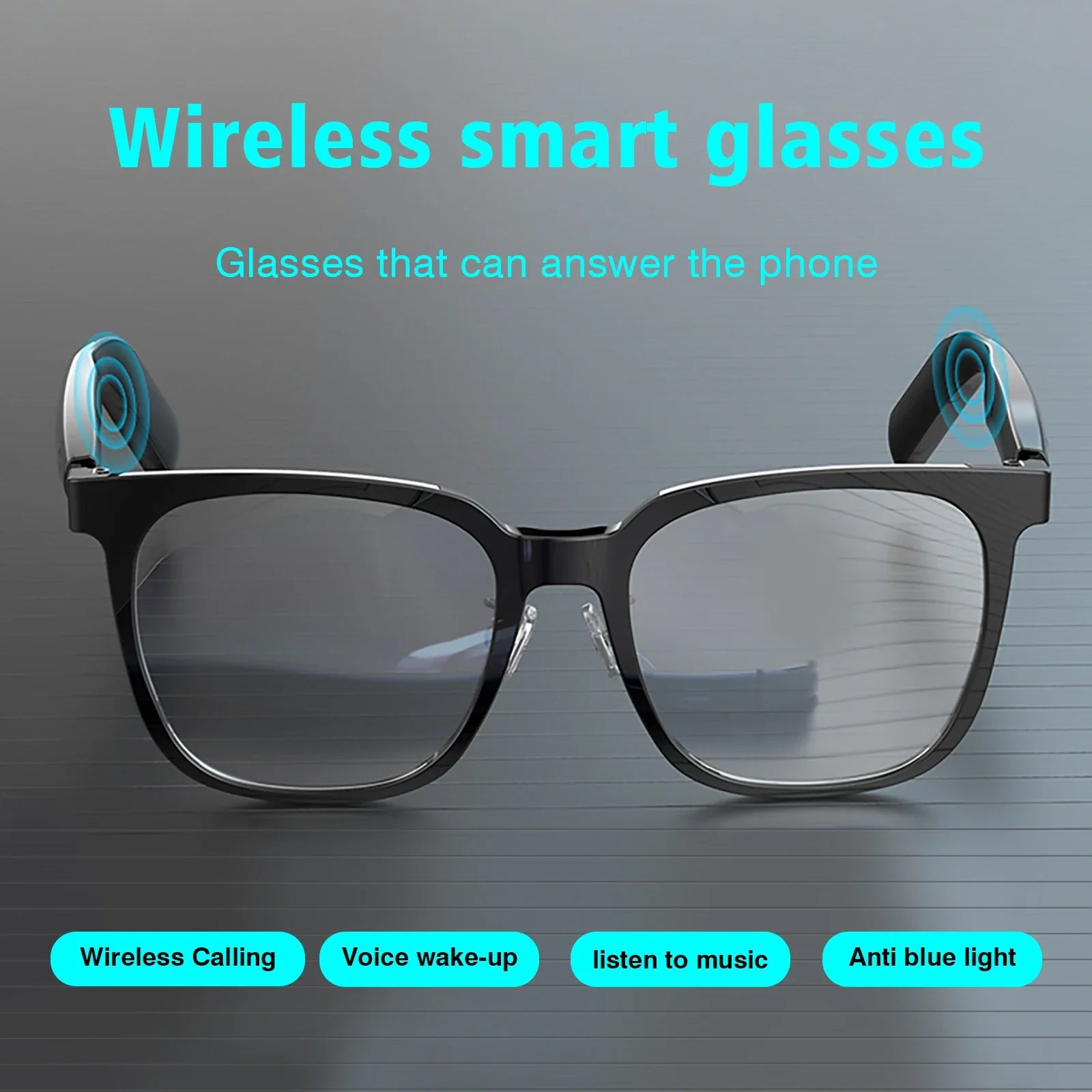 Wireless Smart Glasses with Bluetooth Music & Calling for Android iOS Tech