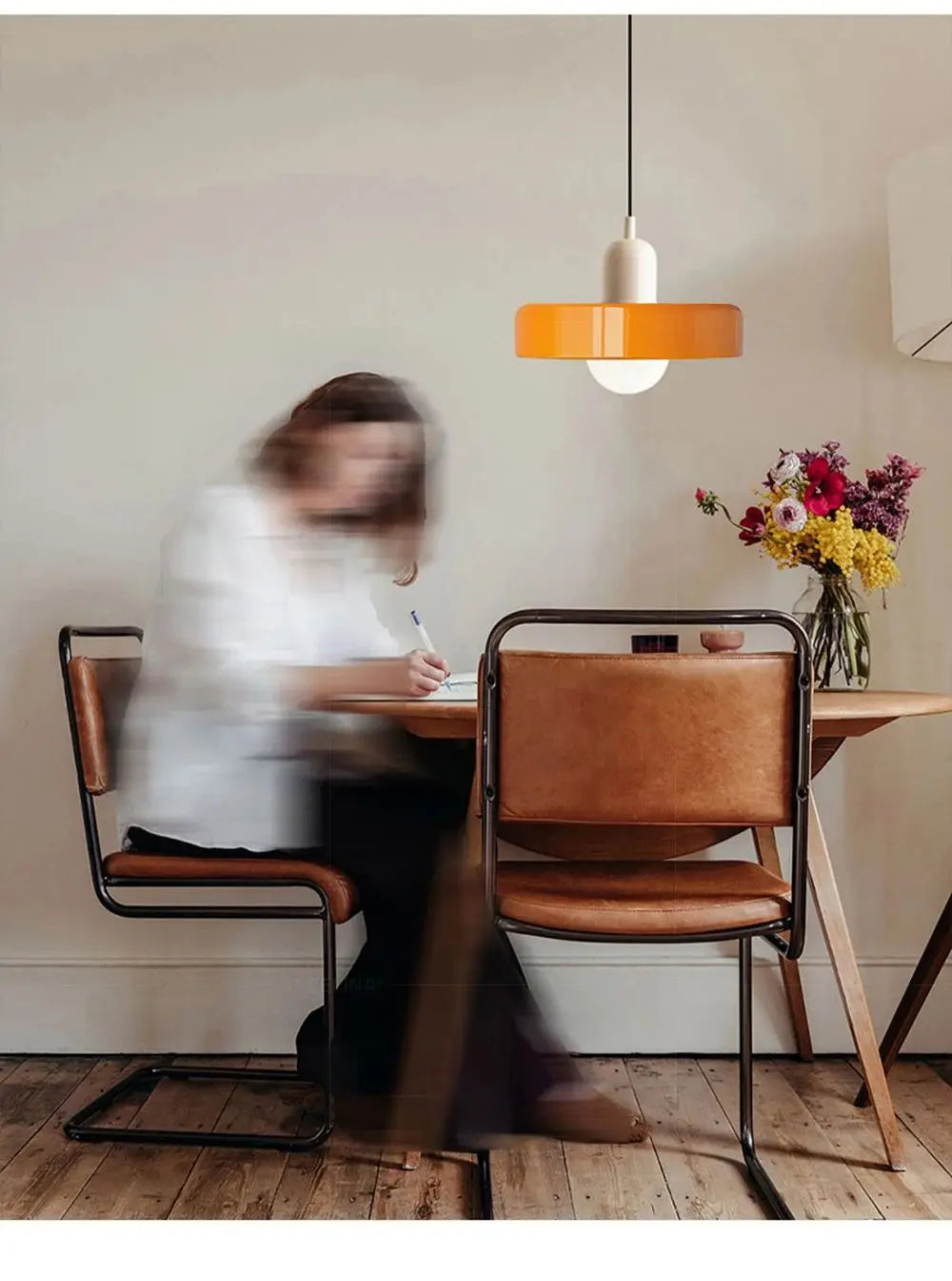 Nordic Bauhaus Glass Chandelier – Retro Dining Room Pendant Light for Living Room