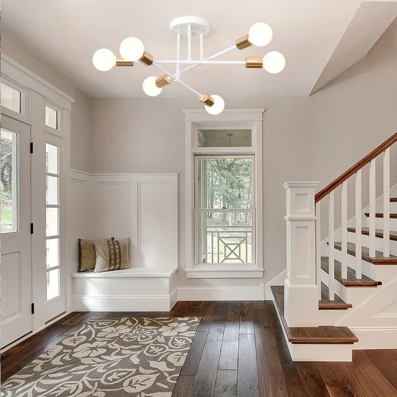 Modern Luxury Branch Chandelier – 6-Speed E27 Ceiling Light for Living Room