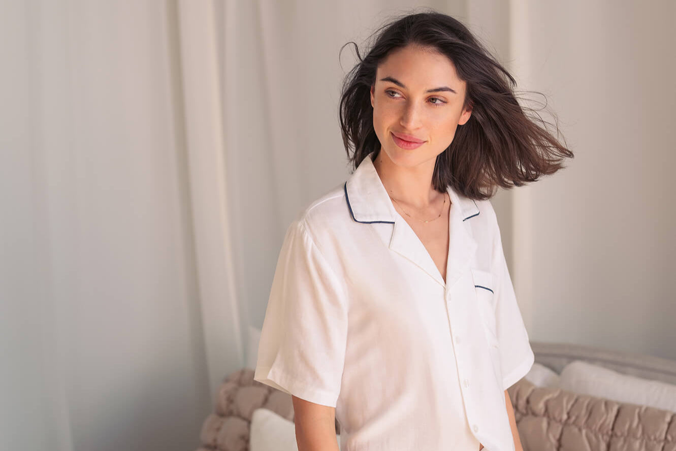 Woven Cotton Short Pajama Set