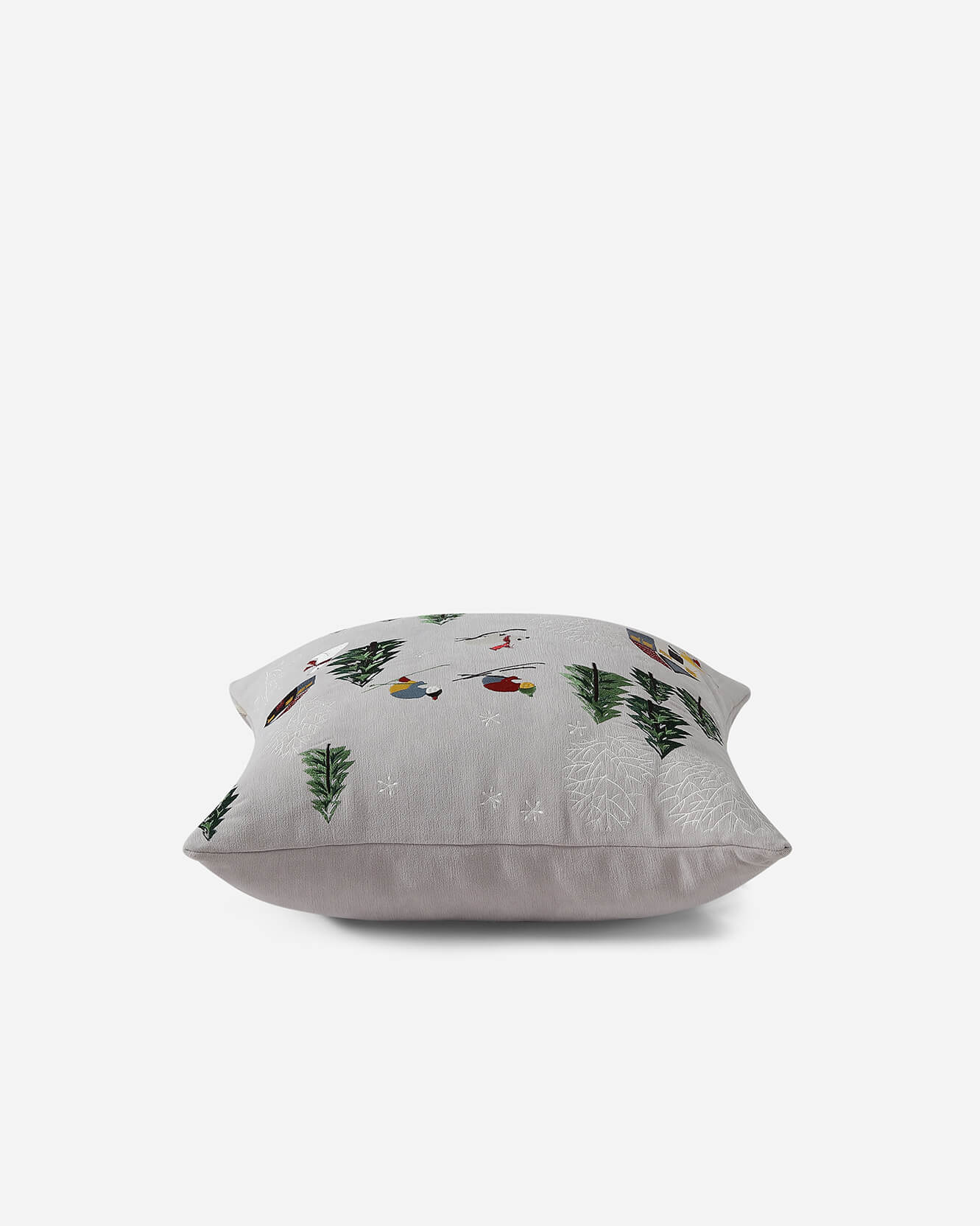 Velvet Embroidered Bear Throw Pillow