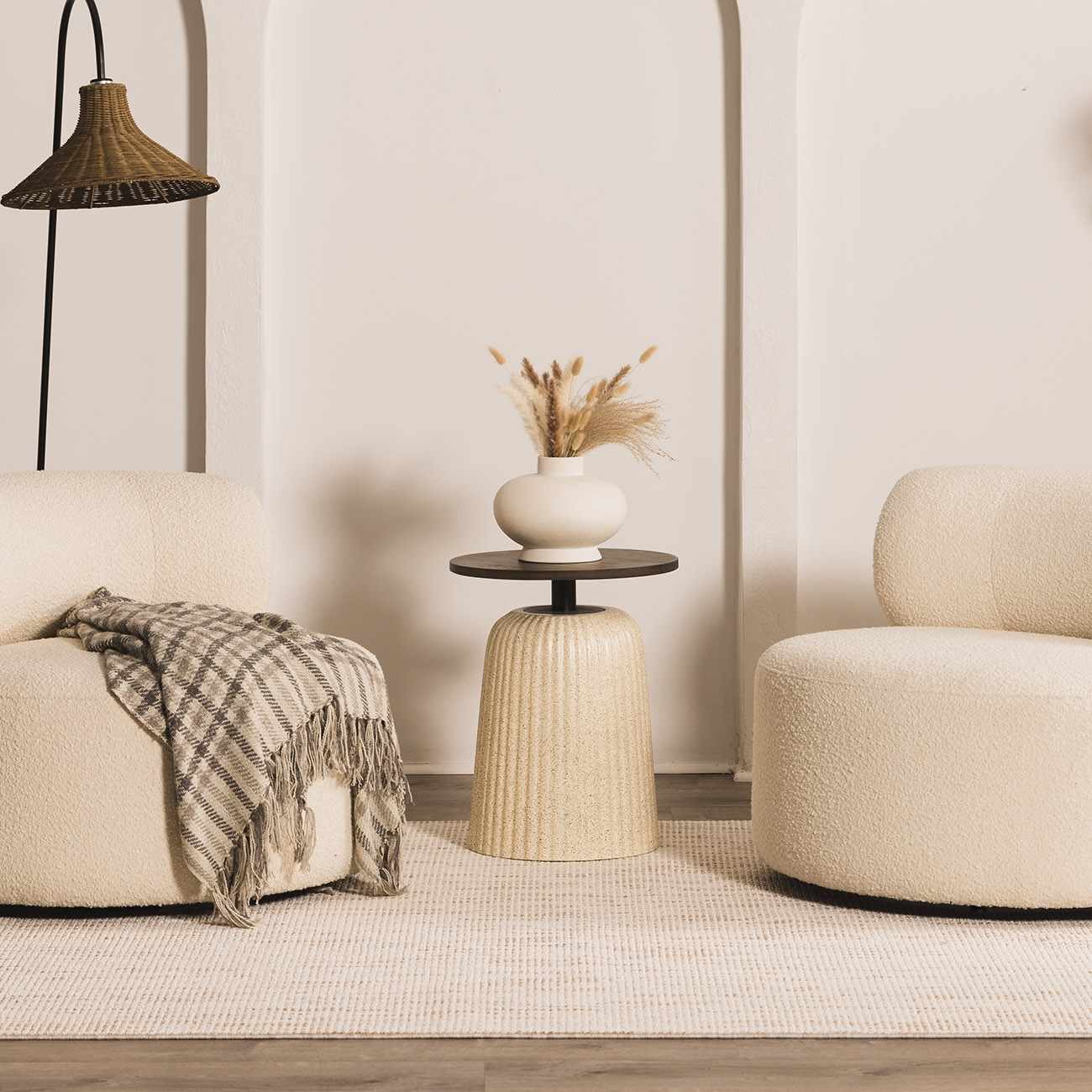 Gowan Beige Area Rug