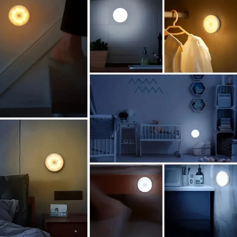 Wireless LED Button Night Light – Motion Sensor Lamp for Bedroom, Closet, Stairs