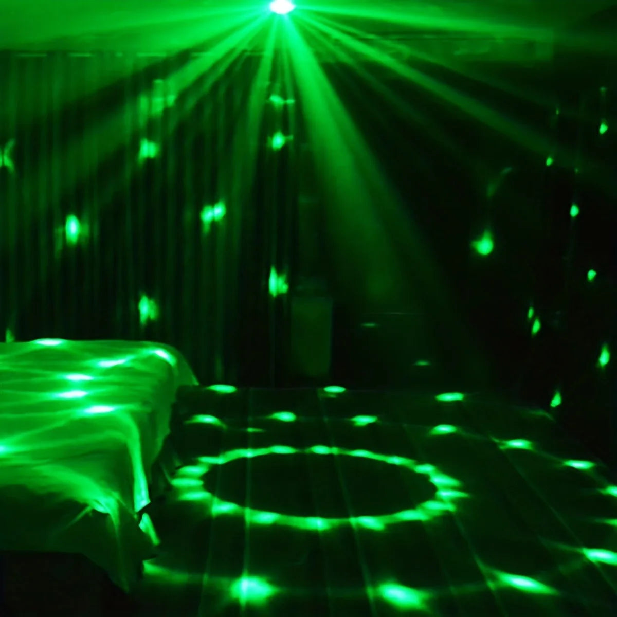 Sound Activated Rotating Disco Ball Light RGB LED Party Stage Lamp for Home