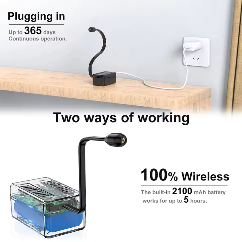 Mini WiFi 1080P Security Camera Adjustable Lens Remote Monitoring Home IP Cam