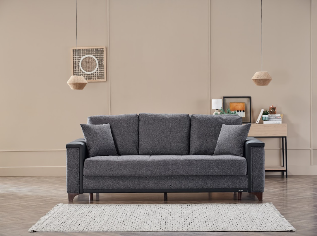 Charlotte Sleeper Sofa Bed – 93" Wide with Storage & Zero Wall Mechanism | Modern Convertible Sofa