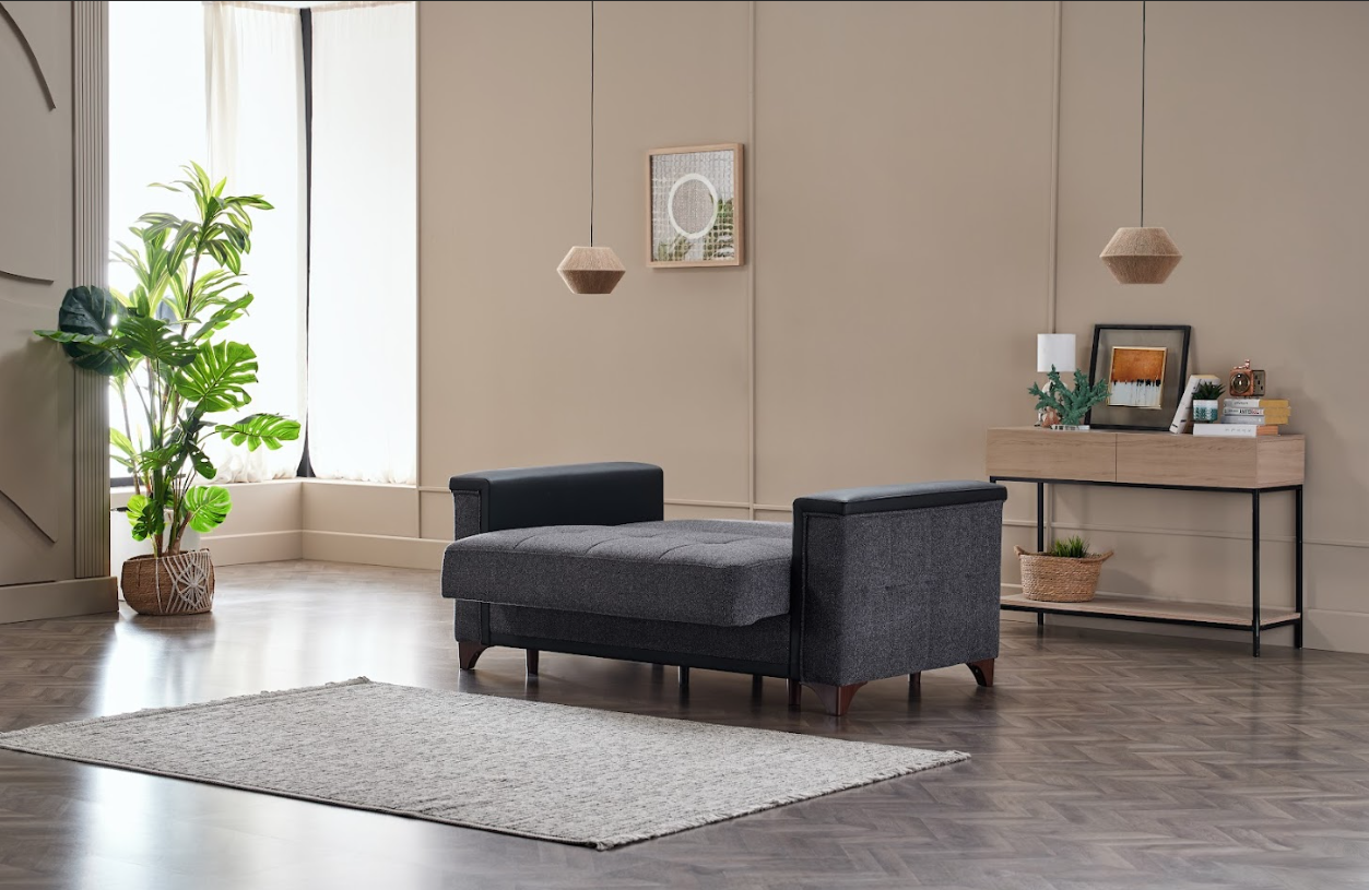 Charlotte Sleeper Sofa Bed – 93" Wide with Storage & Zero Wall Mechanism | Modern Convertible Sofa