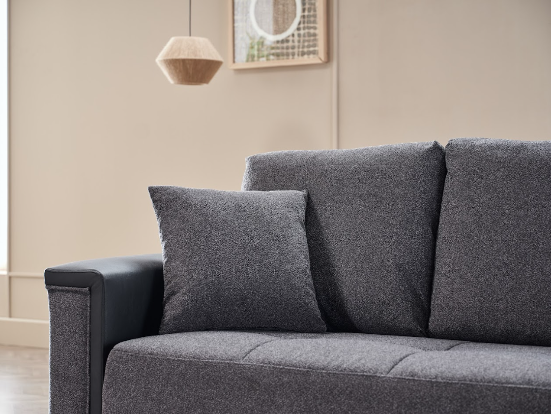 Charlotte Sleeper Sofa Bed – 93" Wide with Storage & Zero Wall Mechanism | Modern Convertible Sofa