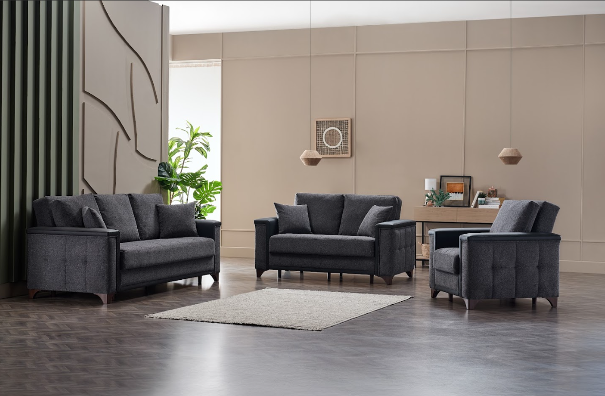 Charlotte Sleeper Sofa Bed – 93" Wide with Storage & Zero Wall Mechanism | Modern Convertible Sofa
